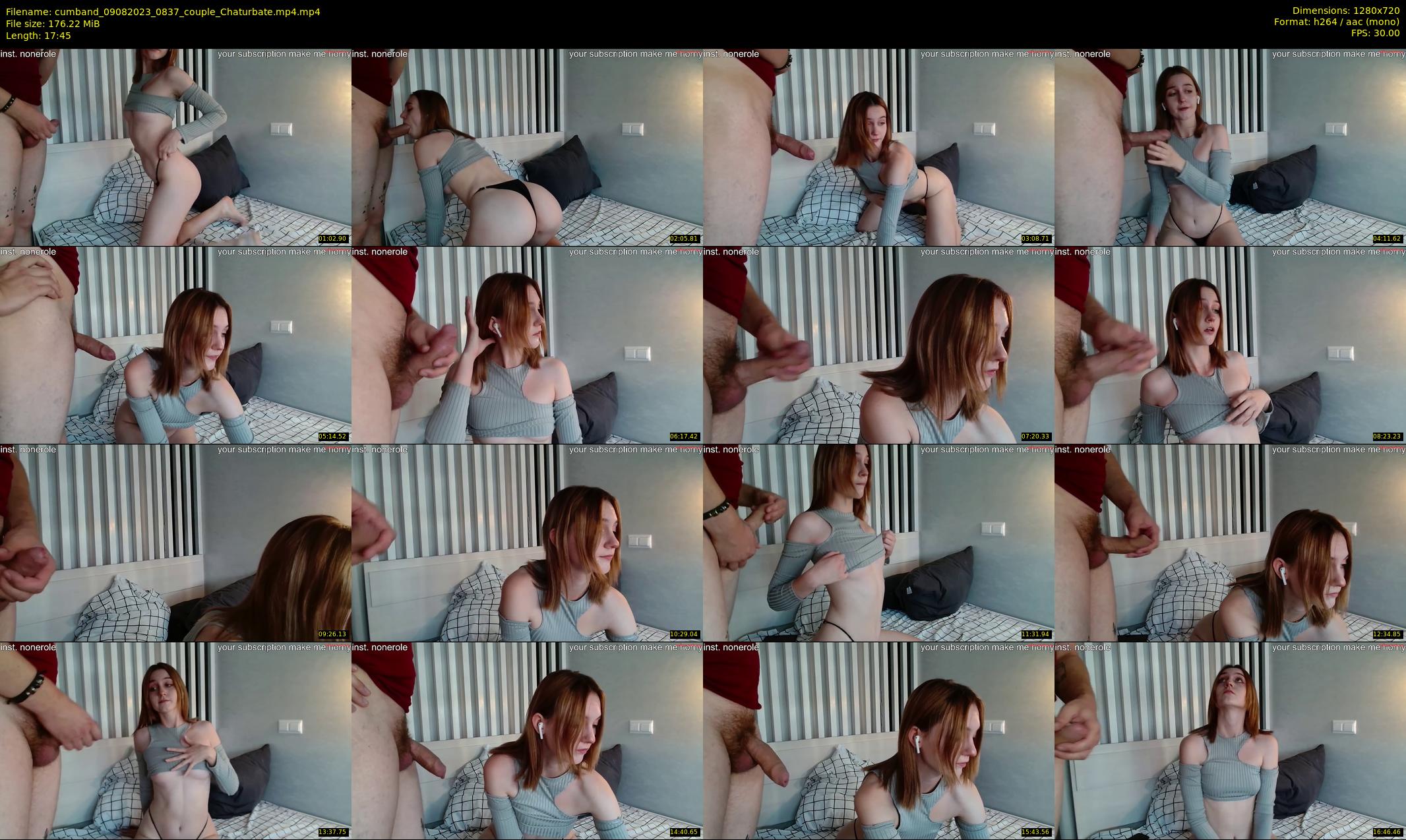 cumband — 18 minute Chaturbate couple cam show recording, 720p, Aug 9, 2023