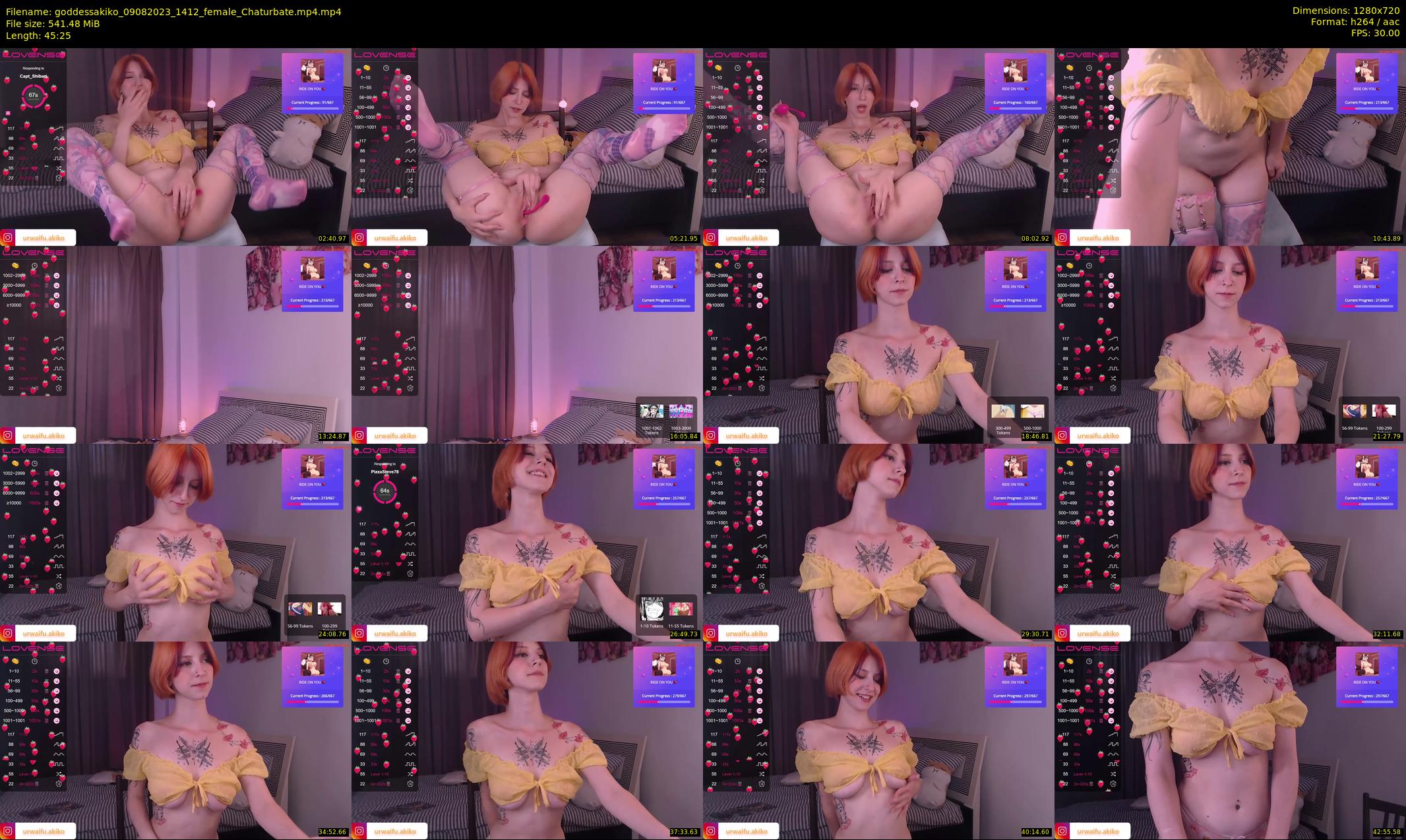 goddessakiko — 46 minute Chaturbate female cam show recording, 720p, Aug 9, 2023