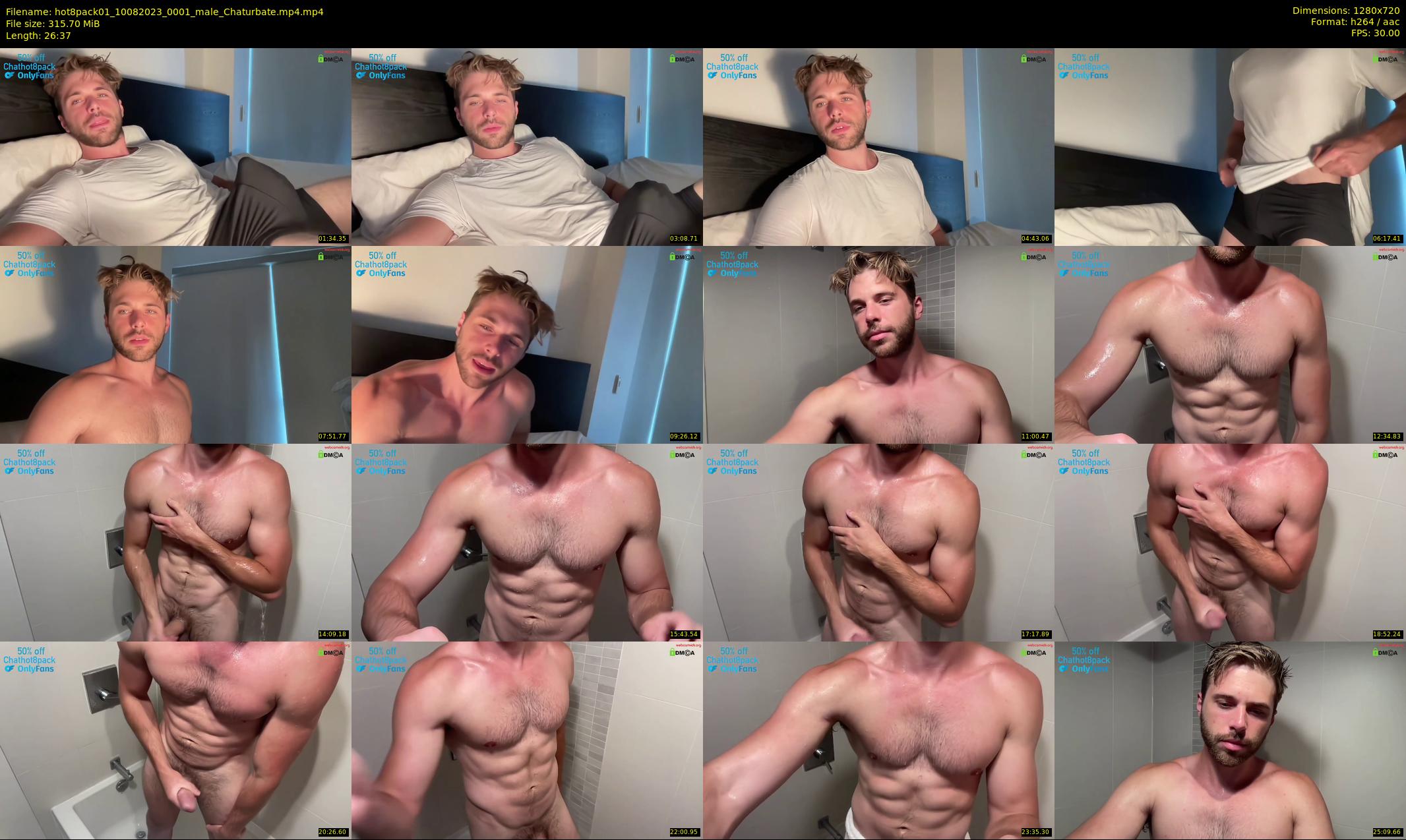 hot8pack01 — 27 minute Chaturbate male cam show recording, 720p, Aug 10, 2023