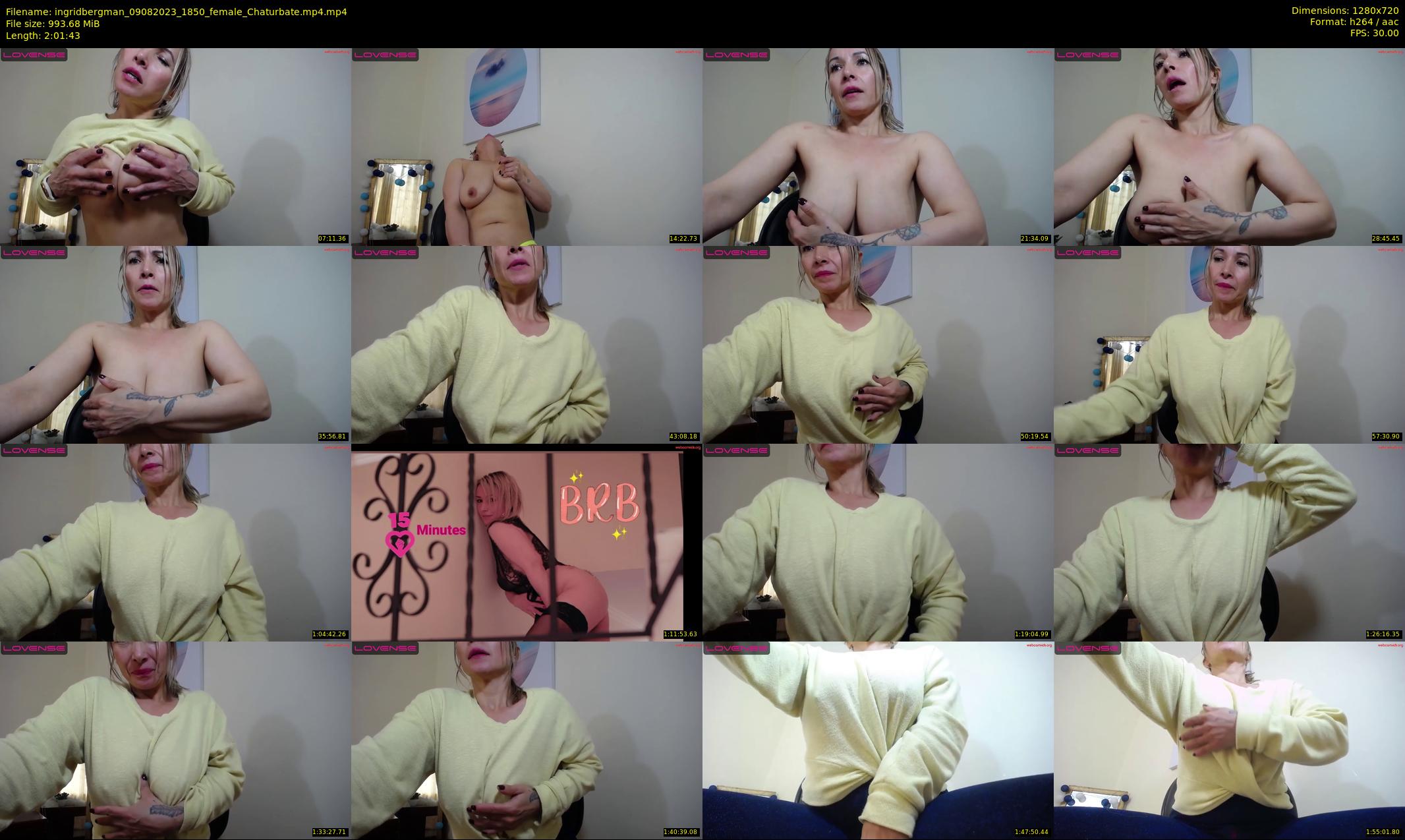 ingridbergman — 122 minute Chaturbate female cam show recording, 720p, Aug 9, 2023