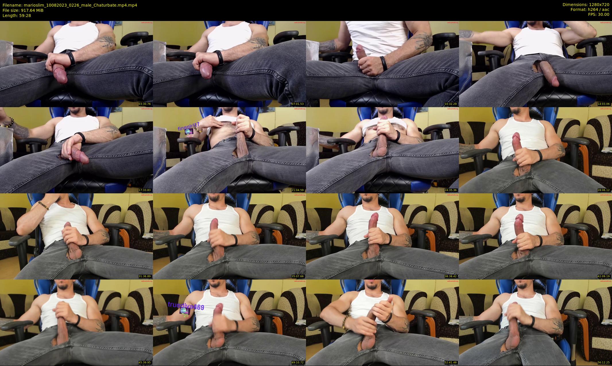 marioslim — 60 minute Chaturbate male cam show recording, 720p, Aug 10, 2023