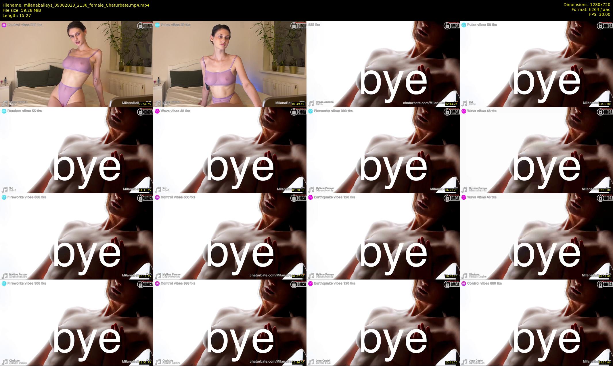 milanabaileys — 16 minute Chaturbate female cam show recording, 720p, Aug 9, 2023