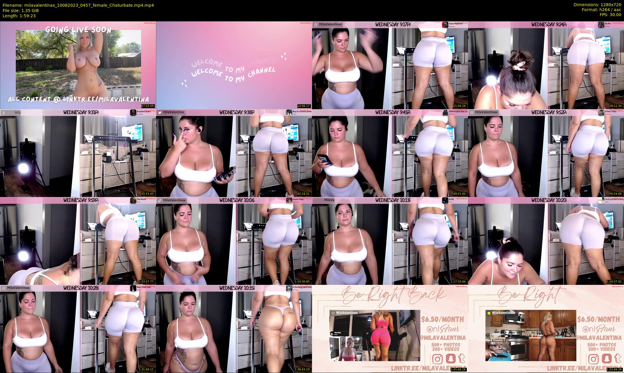 milavalentinax — 120 minute Chaturbate female cam show recording, 720p, Aug 10, 2023