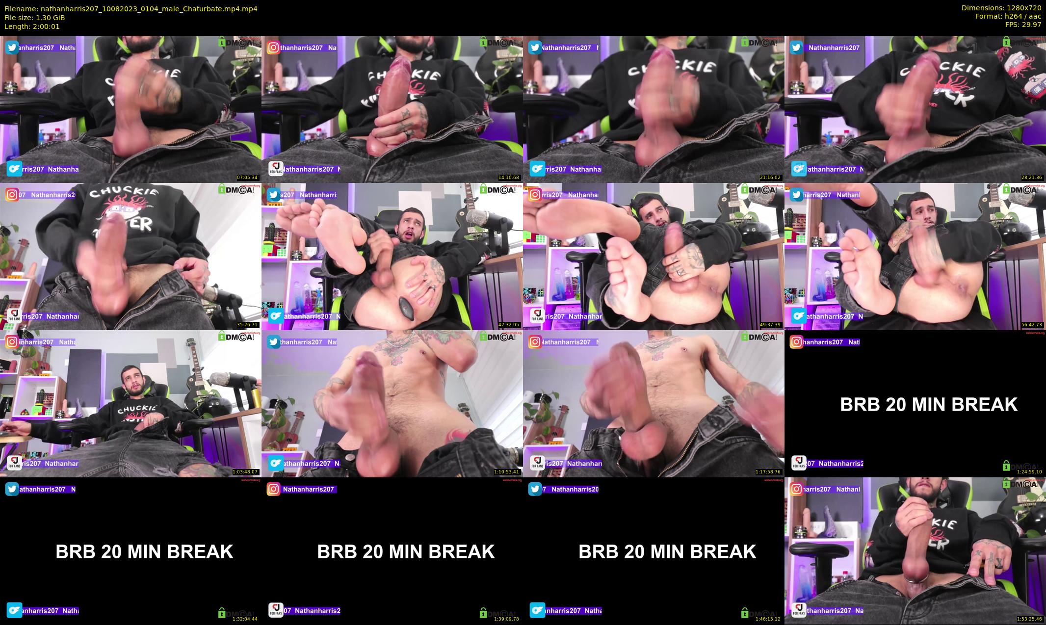 nathanharris207 — 121 minute Chaturbate male cam show recording, 720p, Aug 10, 2023