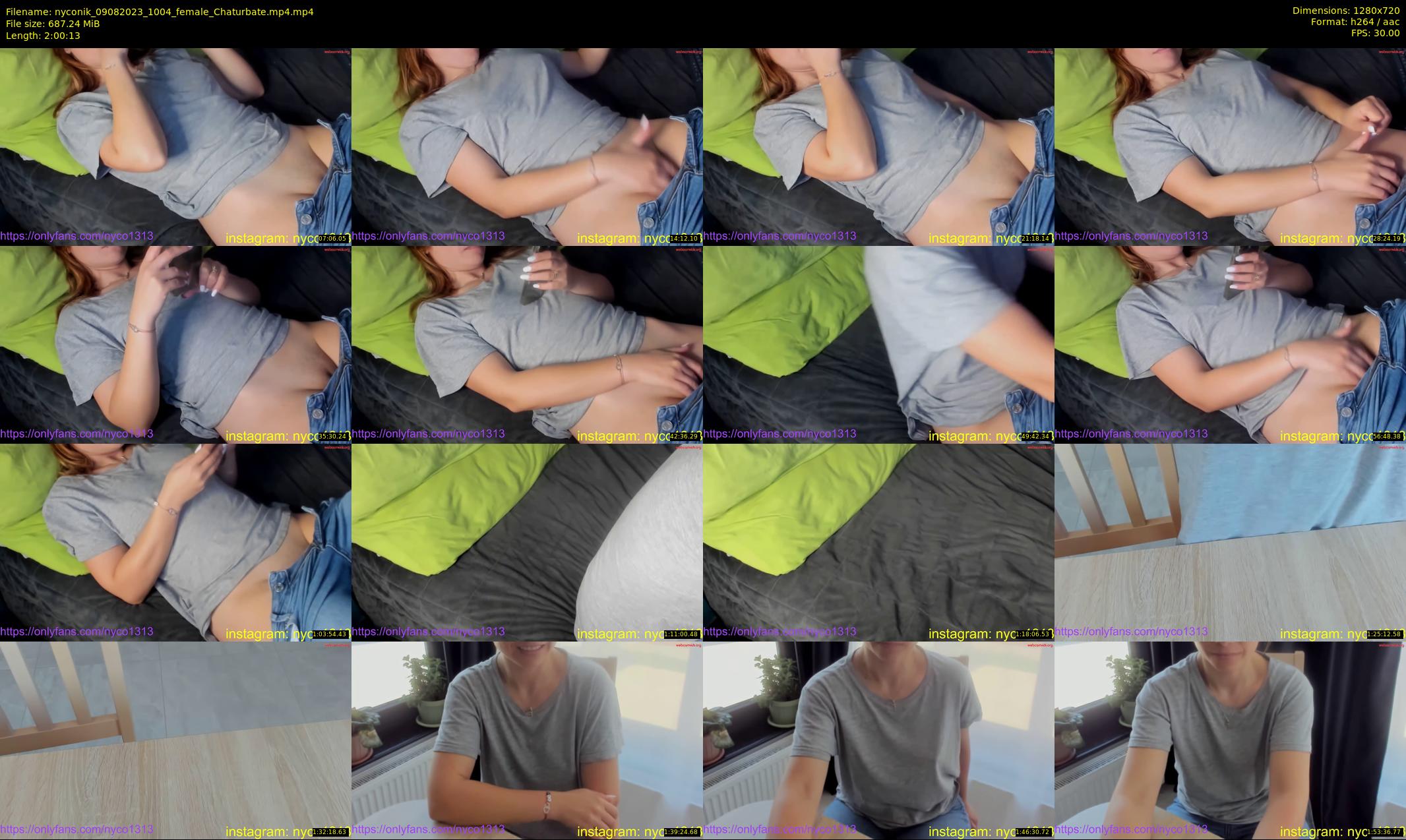 nyconik — 121 minute Chaturbate female cam show recording, 720p, Aug 9, 2023
