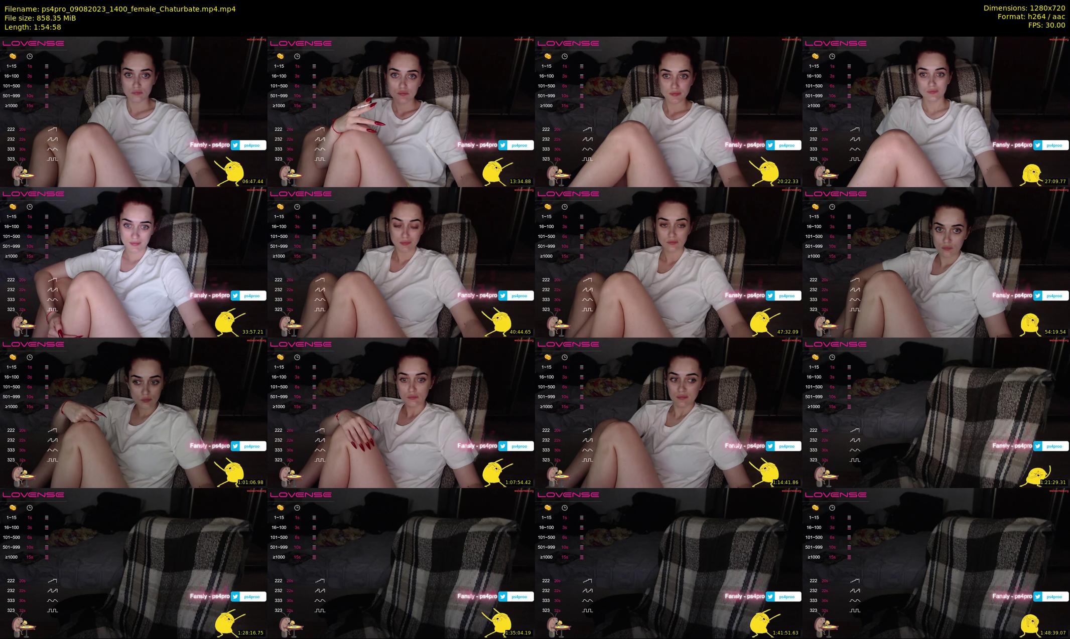 ps4pro — 115 minute Chaturbate female cam show recording, 720p, Aug 9, 2023