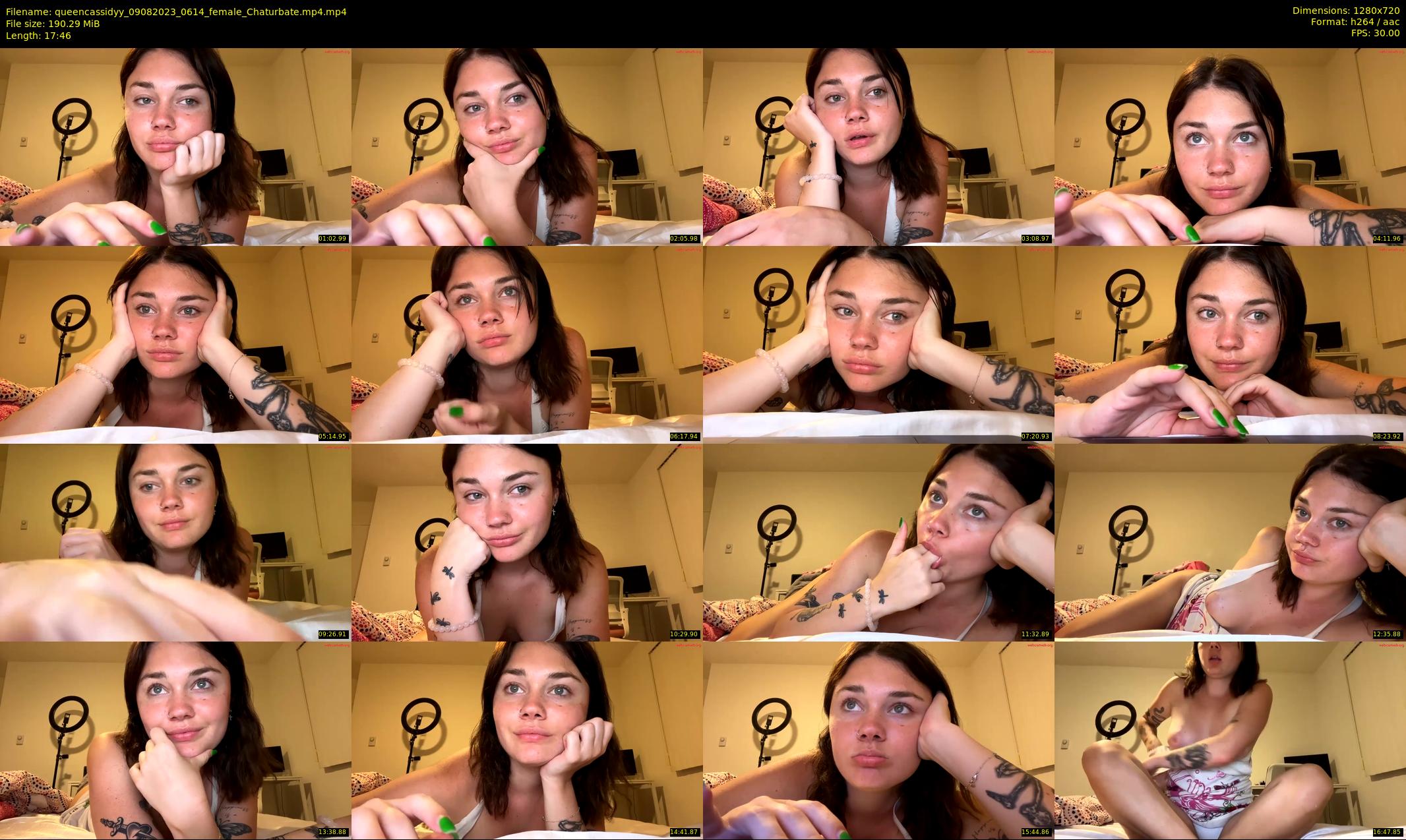 queencassidyy — 18 minute Chaturbate female cam show recording, 720p, Aug 9, 2023