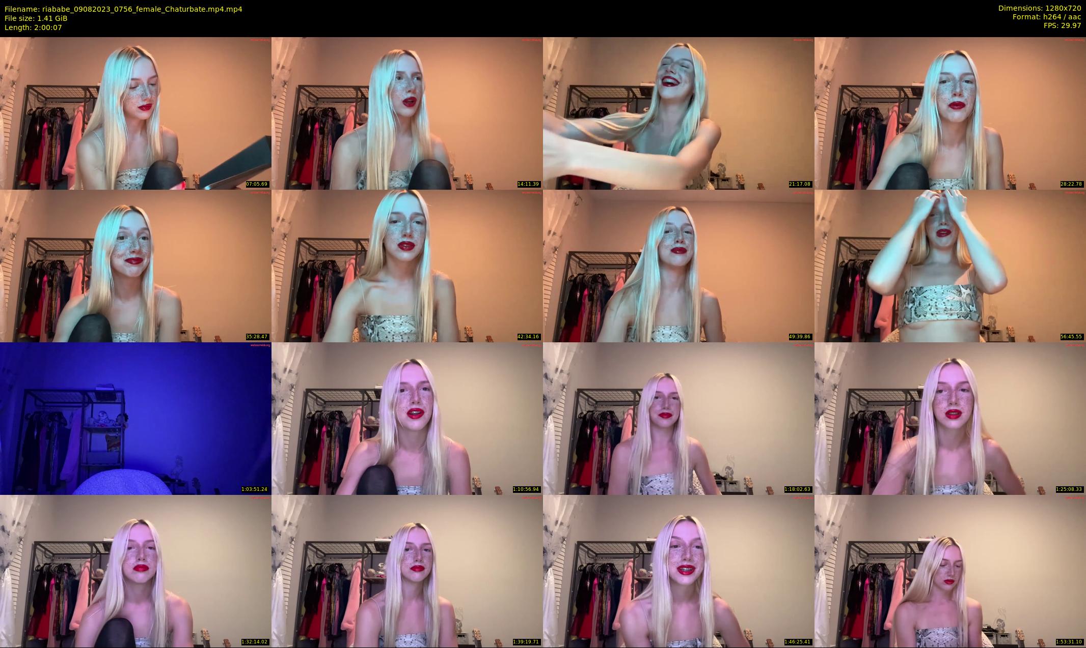 riababe — 121 minute Chaturbate female cam show recording, 720p, Aug 9, 2023