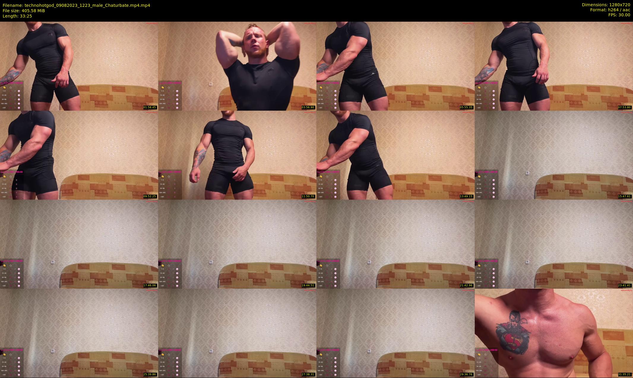 technohotgod — 34 minute Chaturbate male cam show recording, 720p, Aug 9, 2023