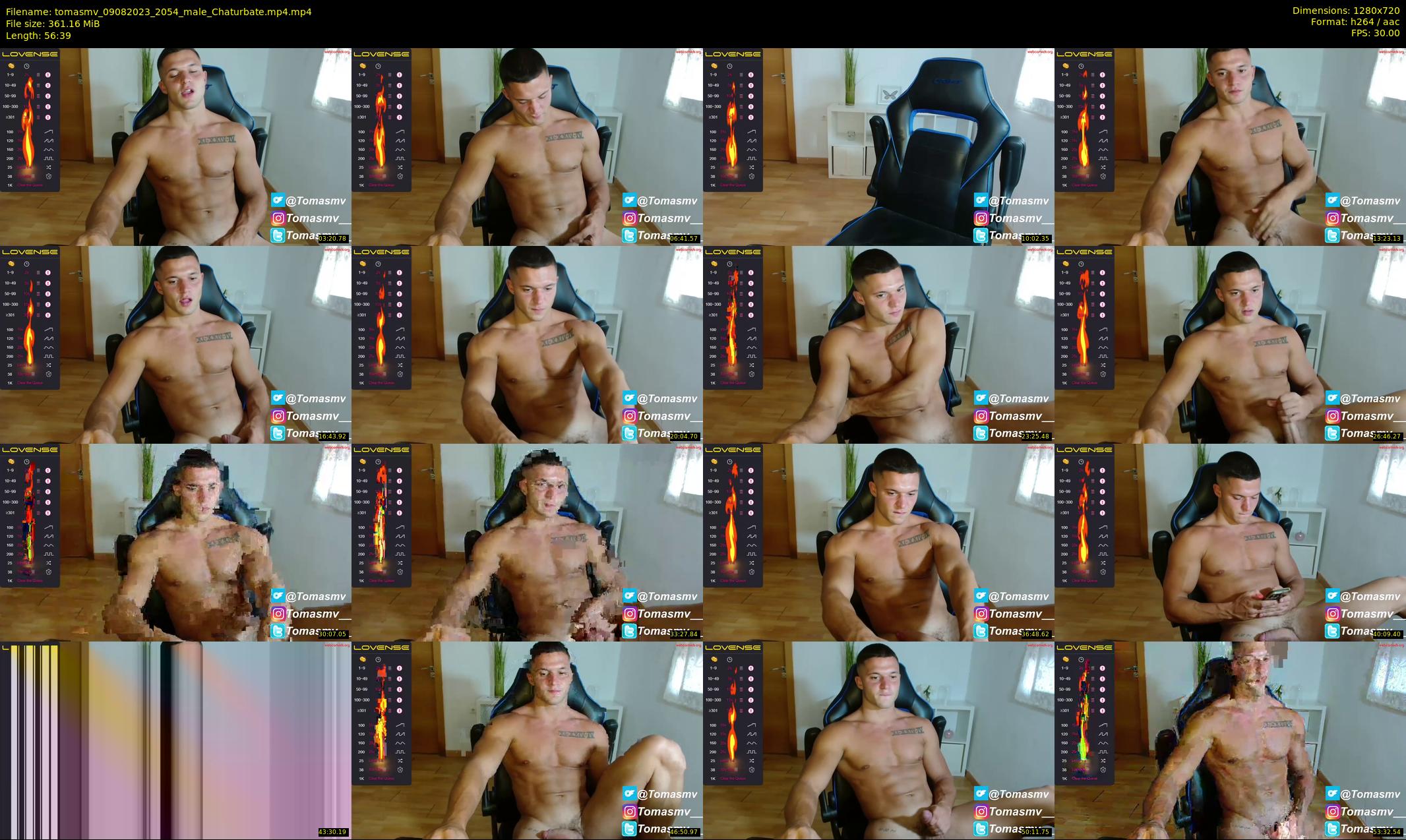 tomasmv — 57 minute Chaturbate male cam show recording, 720p, Aug 9, 2023