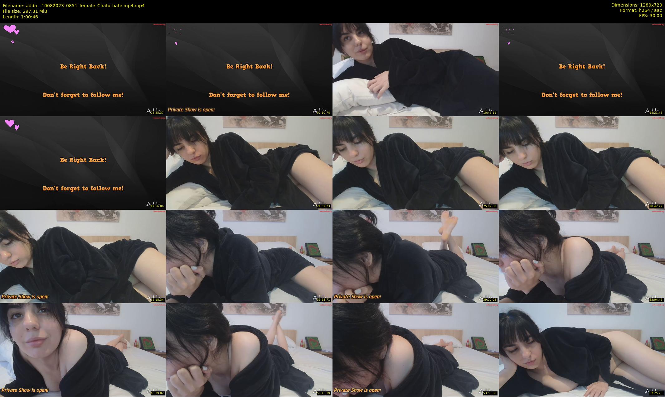 adda_ — 61 minute Chaturbate female cam show recording, 720p, Aug 10, 2023