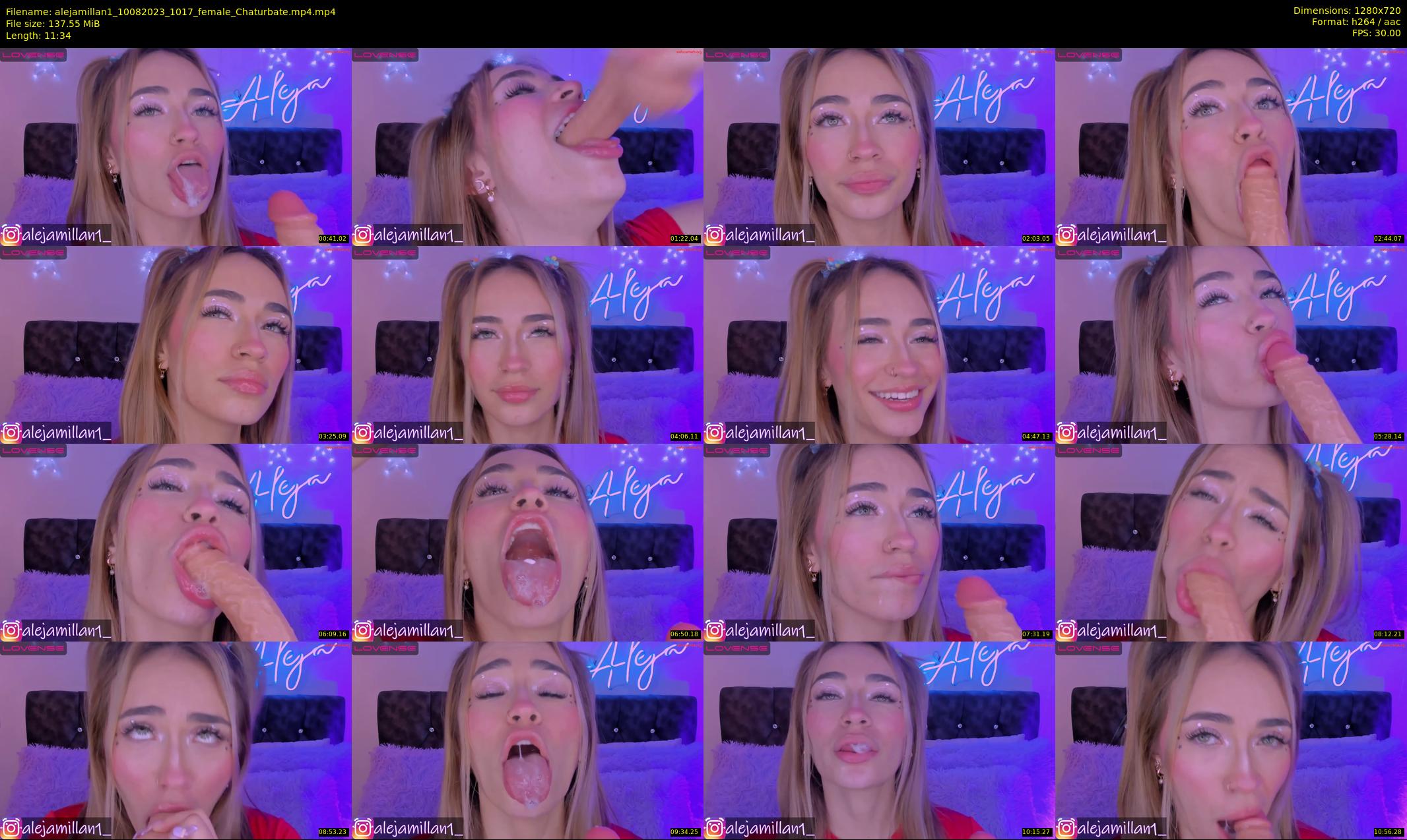 alejamillan1 — 12 minute Chaturbate female cam show recording, 720p, Aug 10, 2023