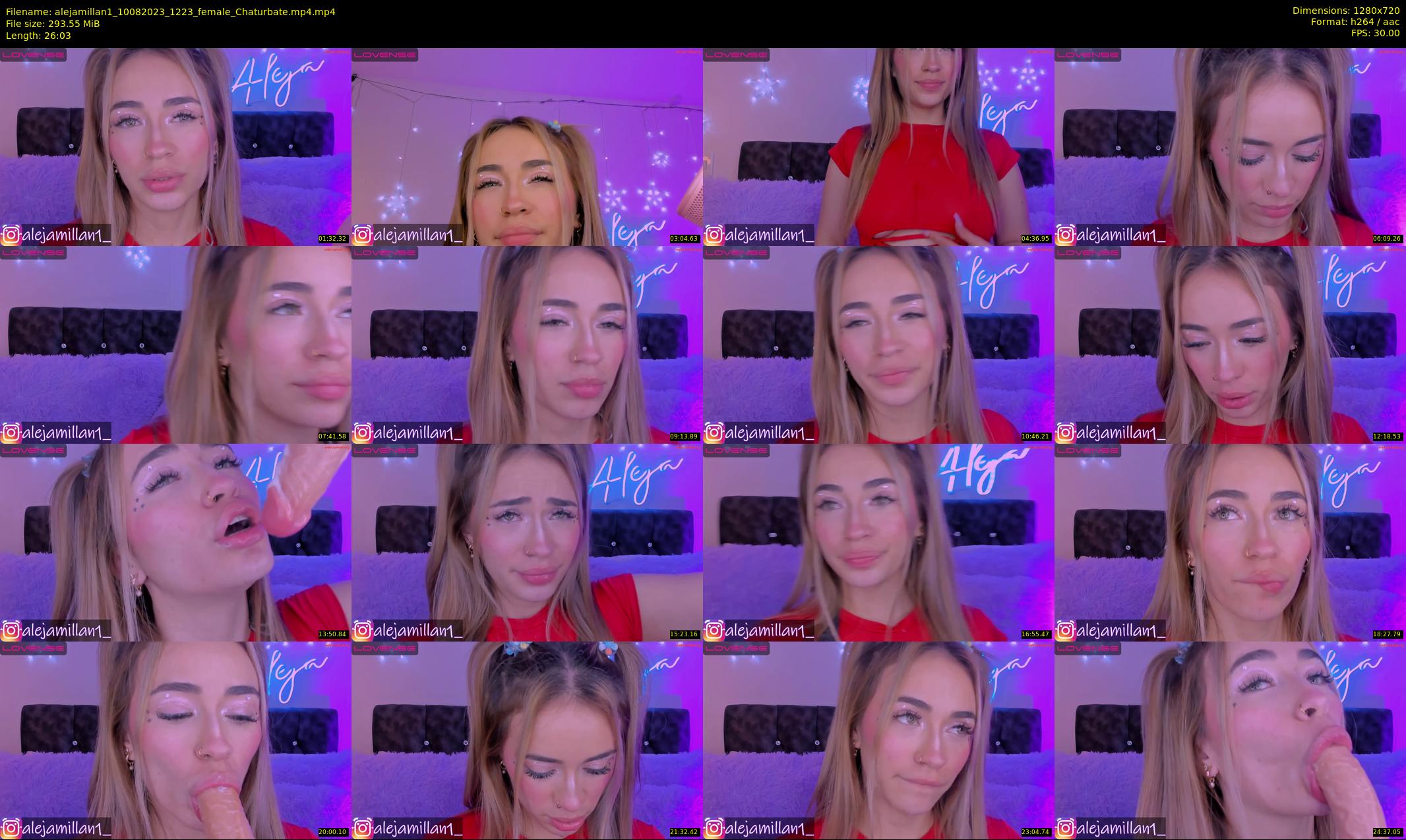 alejamillan1 — 27 minute Chaturbate female cam show recording, 720p, Aug 10, 2023