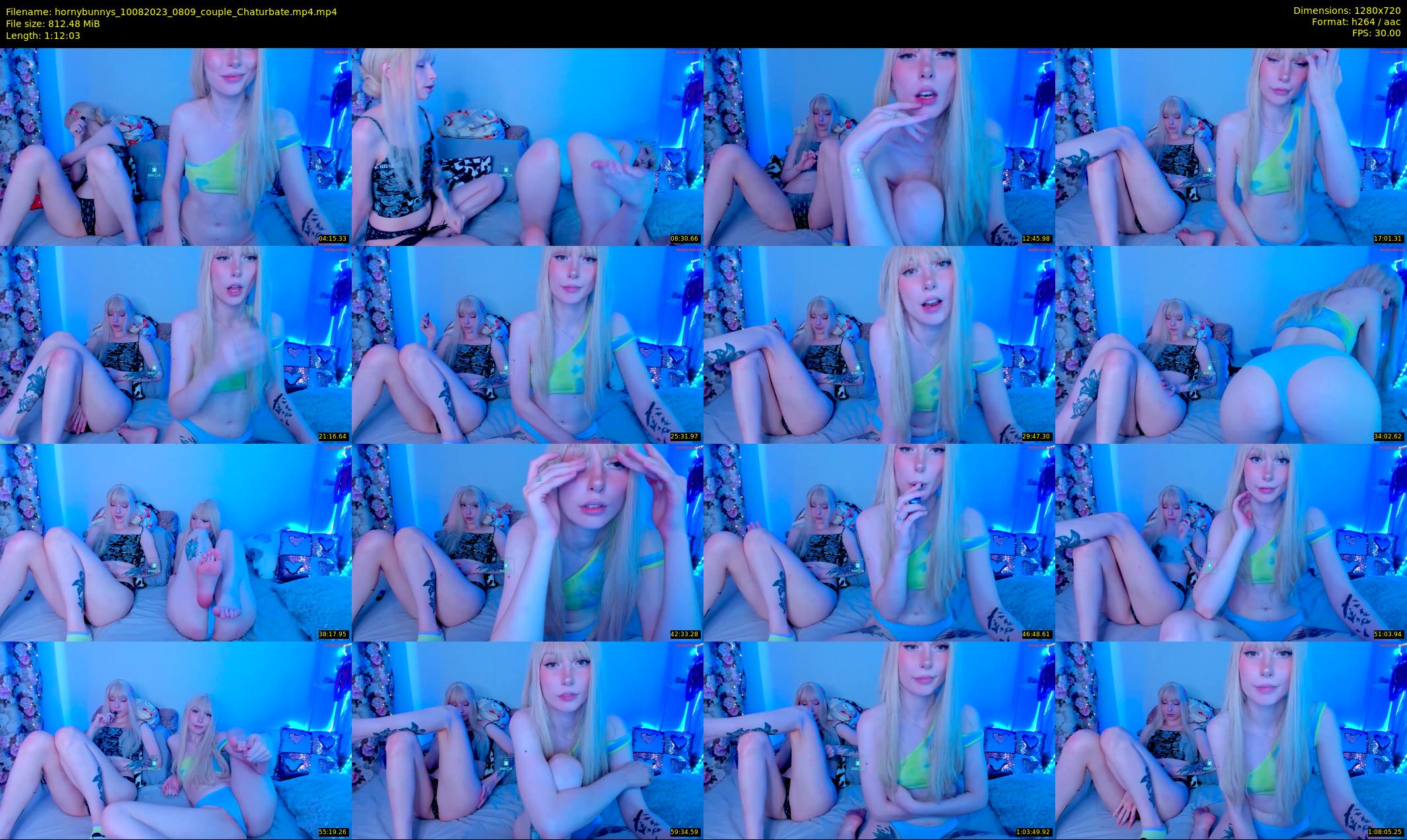 hornybunnys — 73 minute Chaturbate couple cam show recording, 720p, Aug 10, 2023