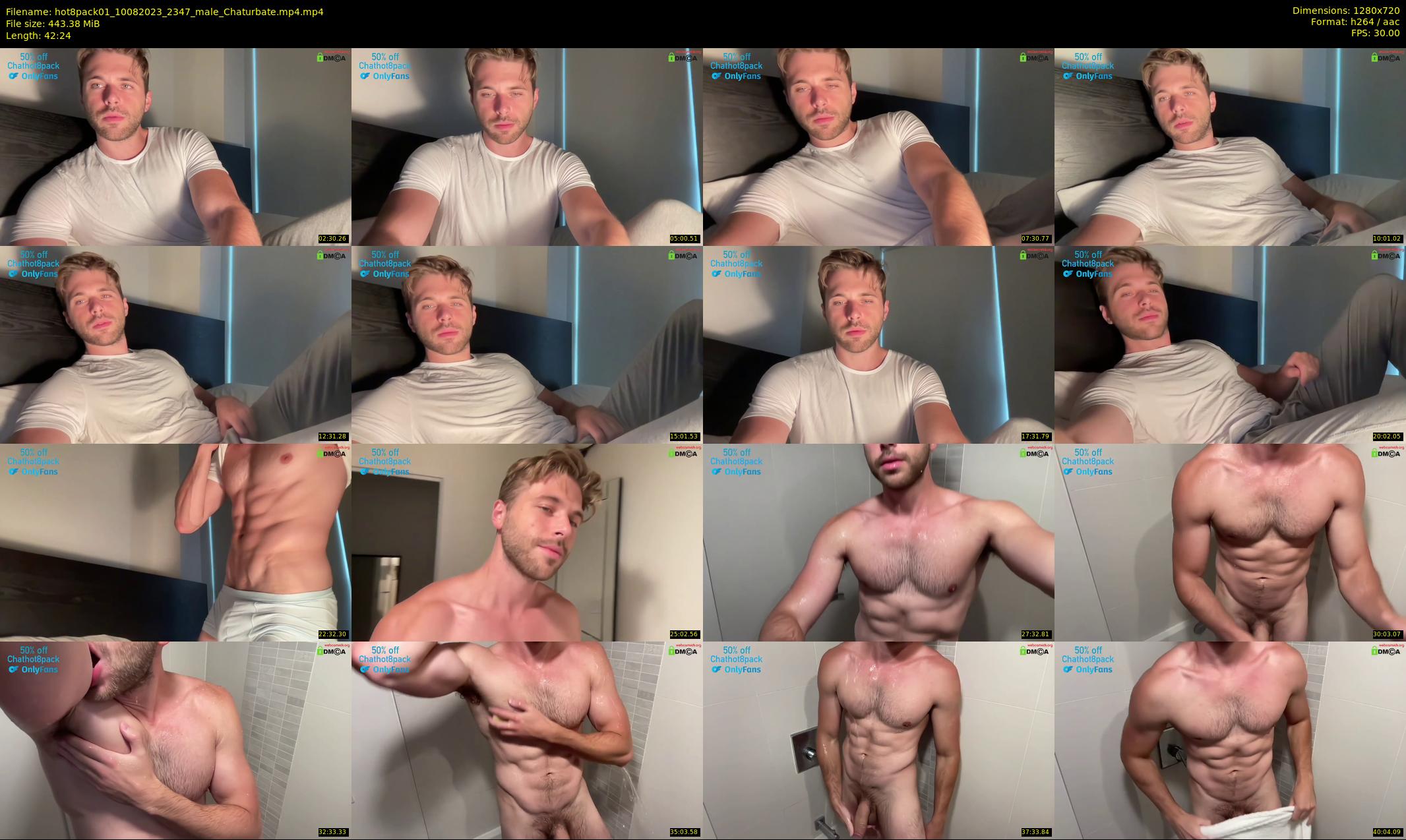 hot8pack01 — 43 minute Chaturbate male cam show recording, 720p, Aug 10, 2023