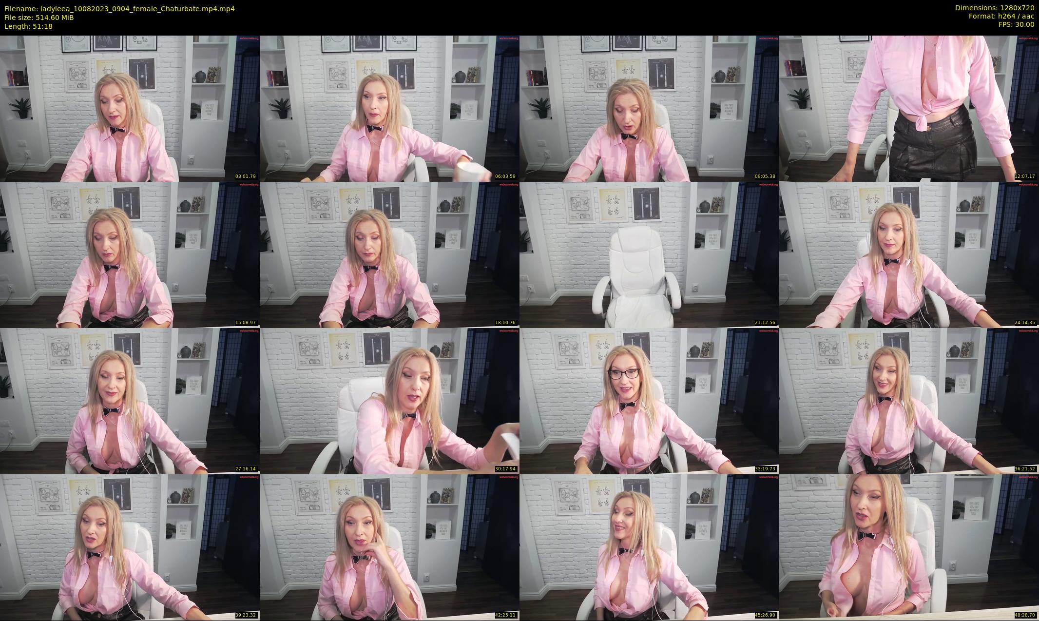 ladyleea — 52 minute Chaturbate female cam show recording, 720p, Aug 10, 2023