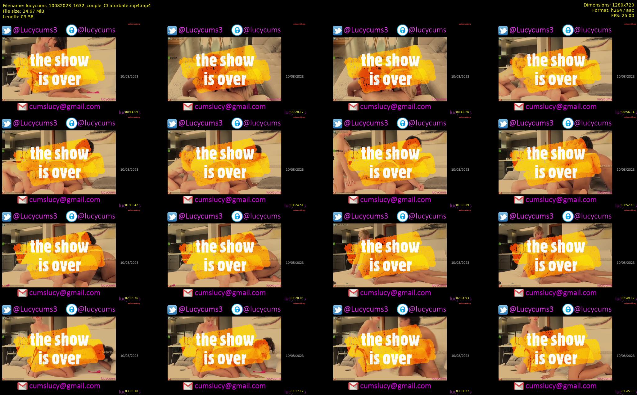 lucycums — 4 minute Chaturbate couple cam show recording, 720p, Aug 10, 2023