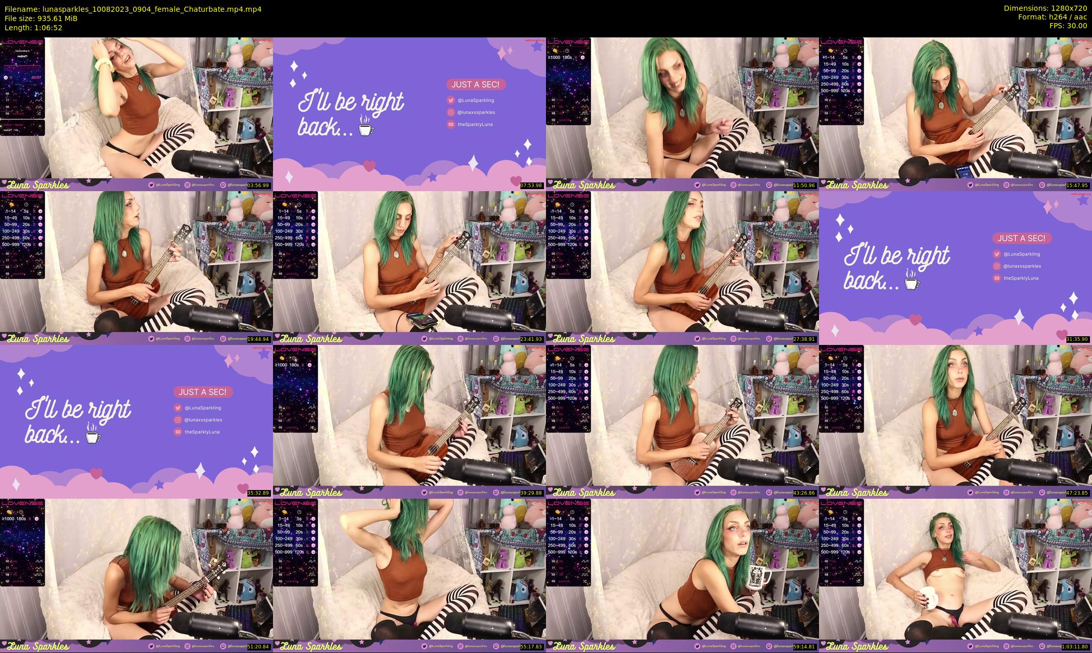 lunasparkles — 67 minute Chaturbate female cam show recording, 720p, Aug 10, 2023