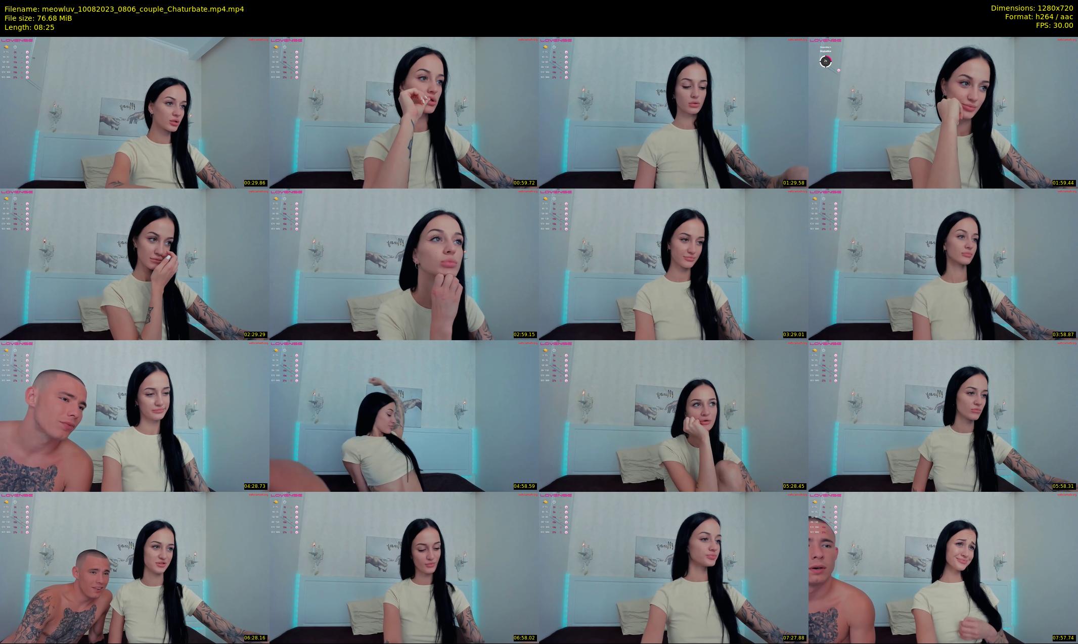 meowluv — 9 minute Chaturbate couple cam show recording, 720p, Aug 10, 2023