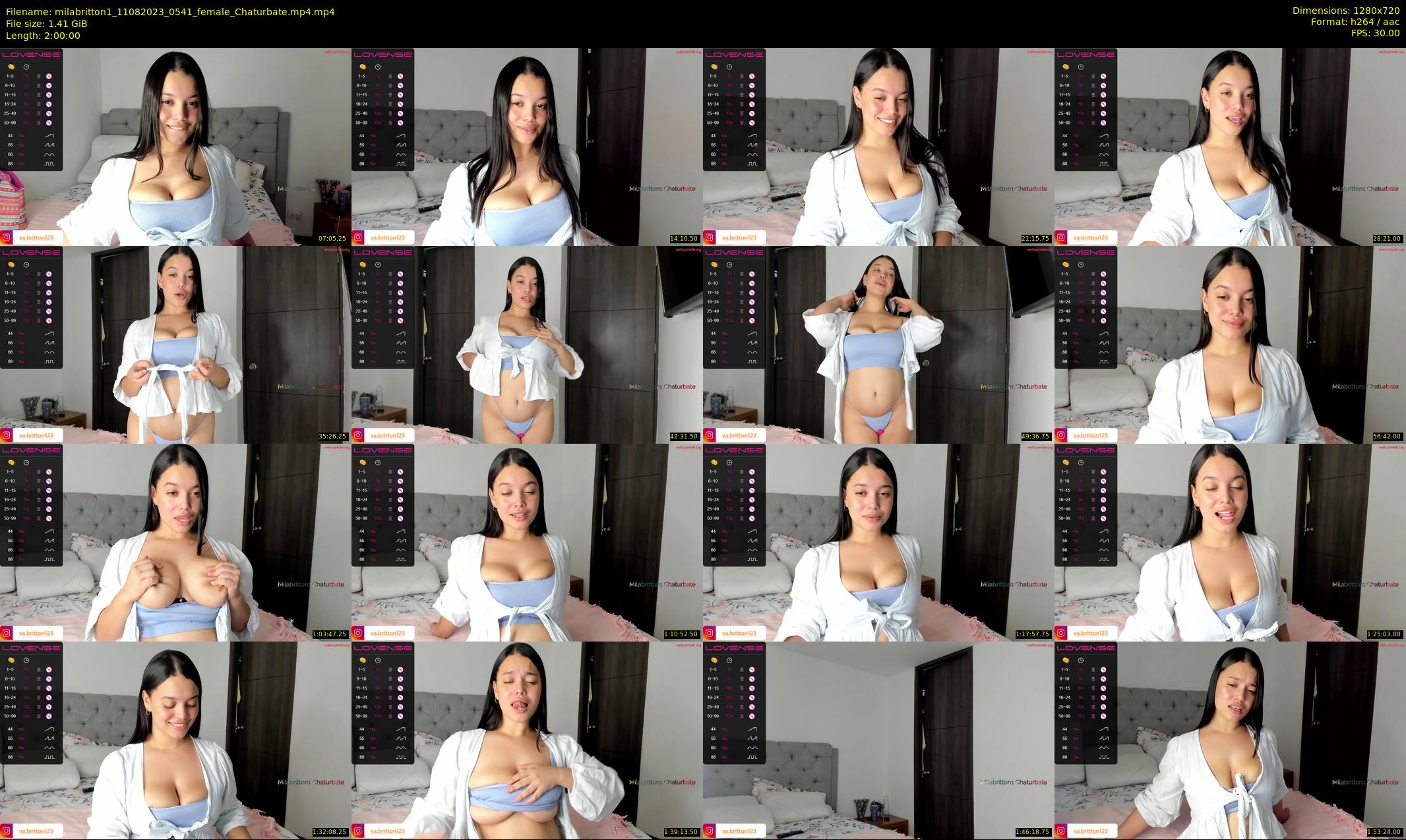 milabritton1 — 120 minute Chaturbate female cam show recording, 720p, Aug 11, 2023