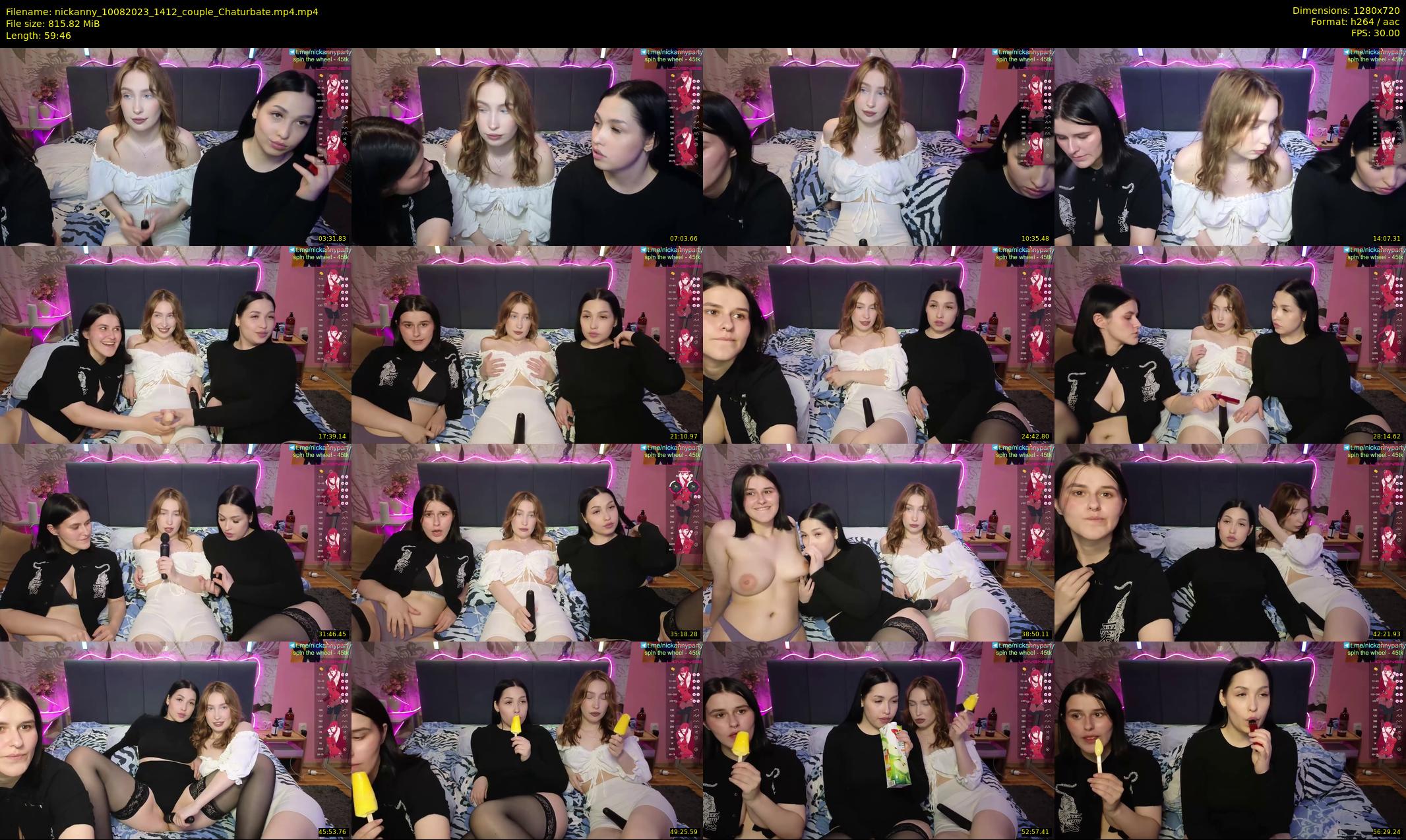 nickanny — 60 minute Chaturbate couple cam show recording, 720p, Aug 10, 2023