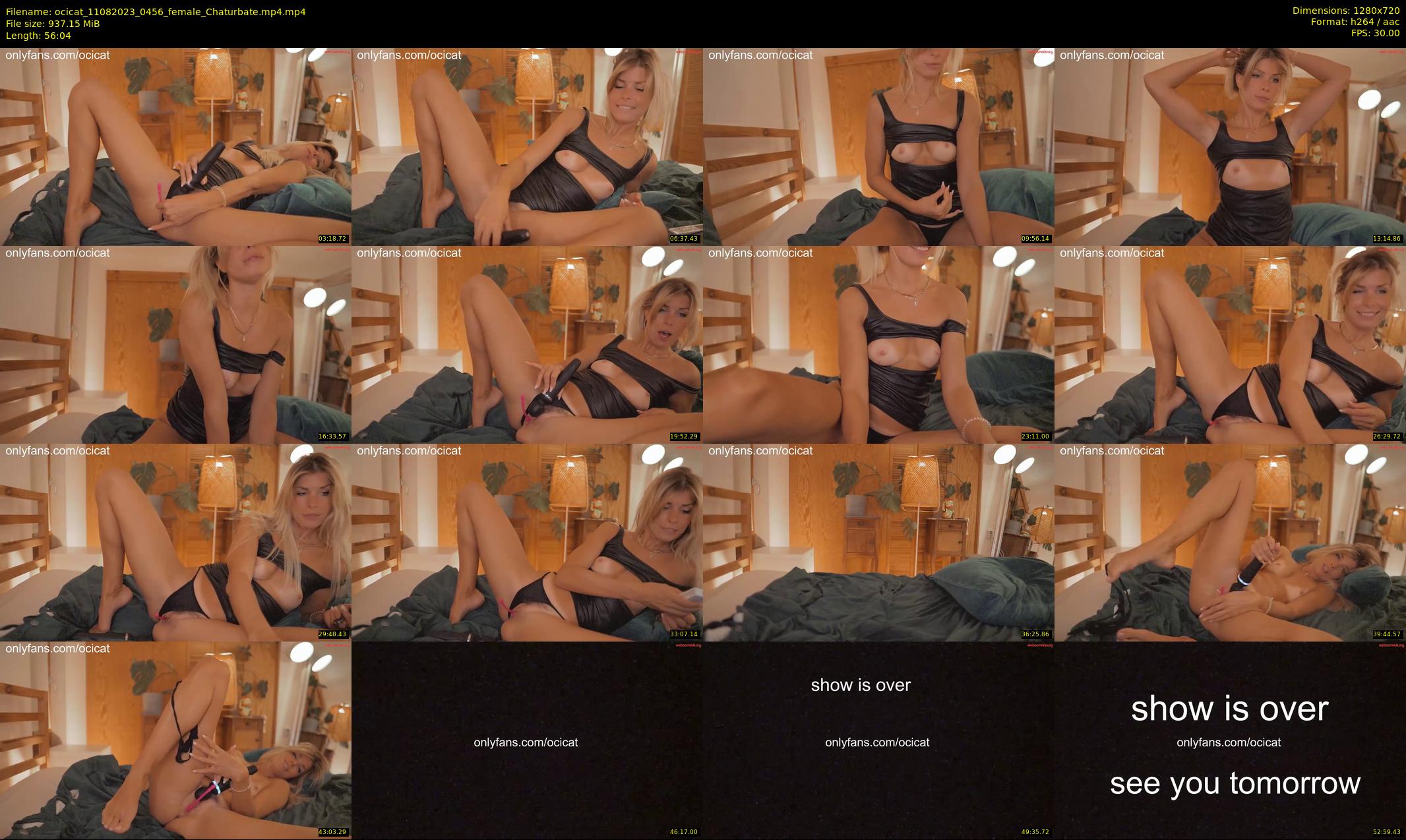 ocicat — 57 minute Chaturbate female cam show recording, 720p, Aug 11, 2023