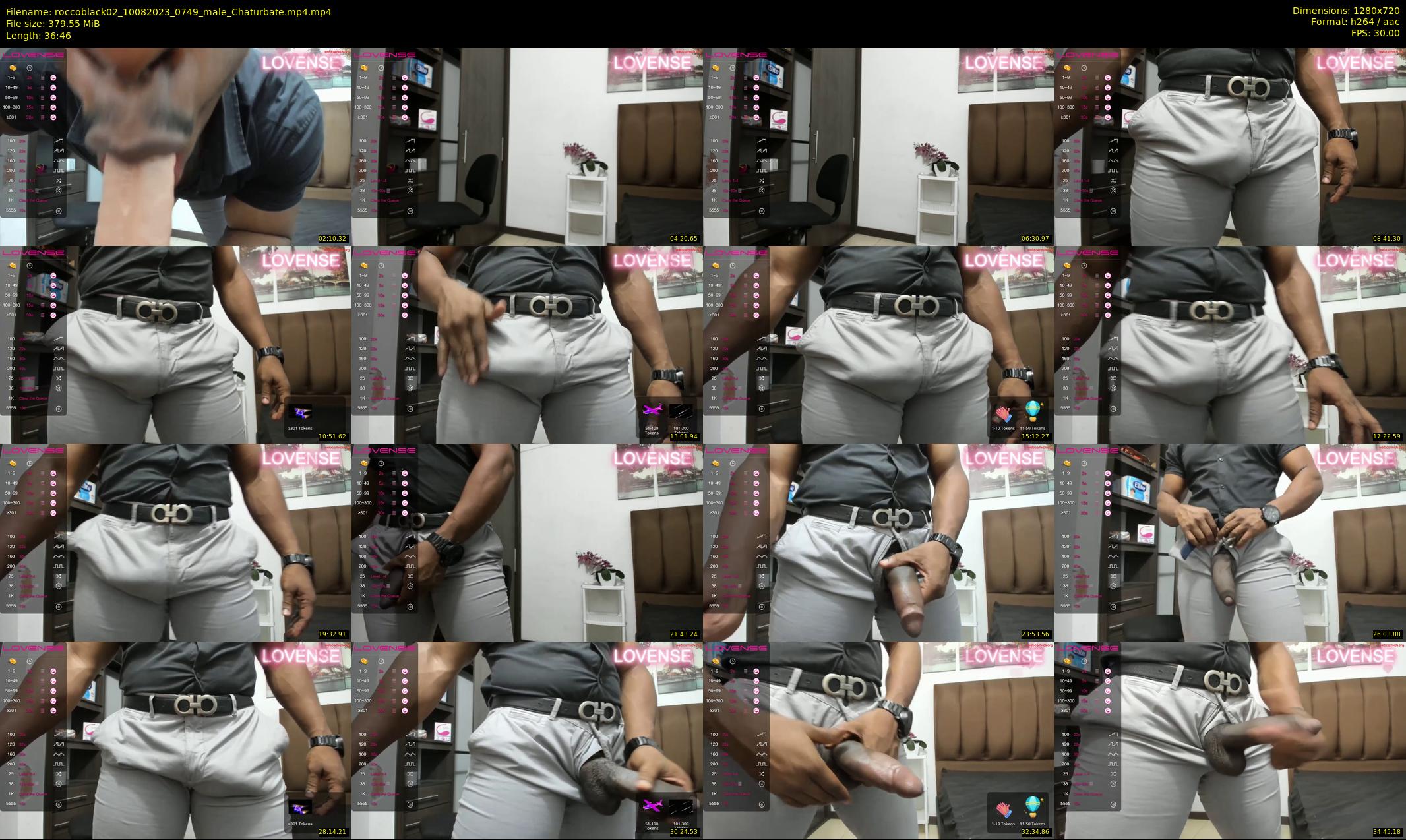 roccoblack02 — 37 minute Chaturbate male cam show recording, 720p, Aug 10, 2023