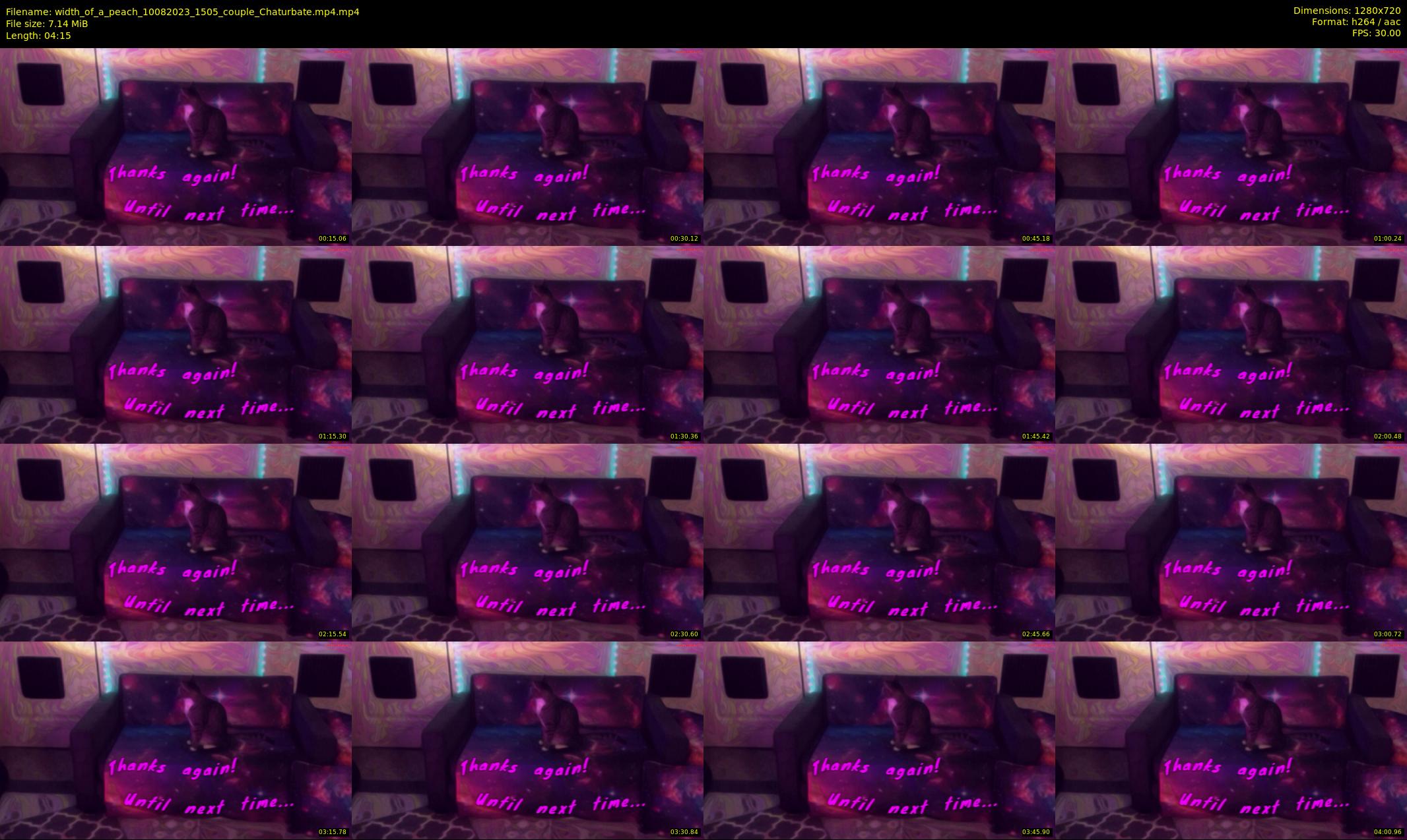 width_of_a_peach — 5 minute Chaturbate couple cam show recording, 720p, Aug 10, 2023