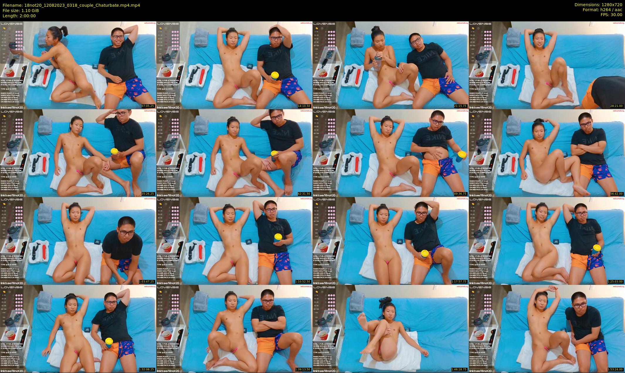 18not20 — 120 minute Chaturbate couple cam show recording, 720p, Aug 12, 2023