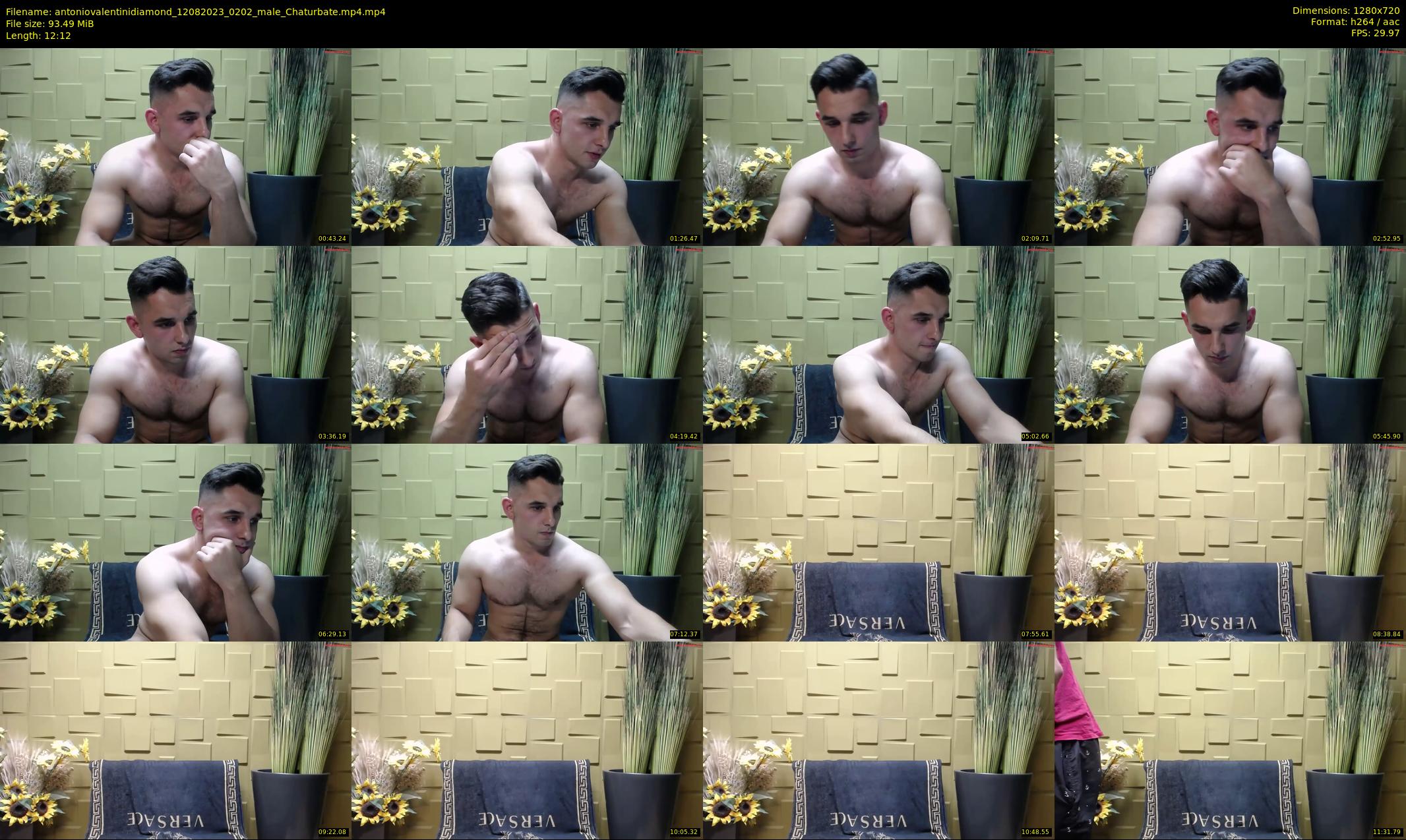 antoniovalentinidiamond — 13 minute Chaturbate male cam show recording, 720p, Aug 12, 2023
