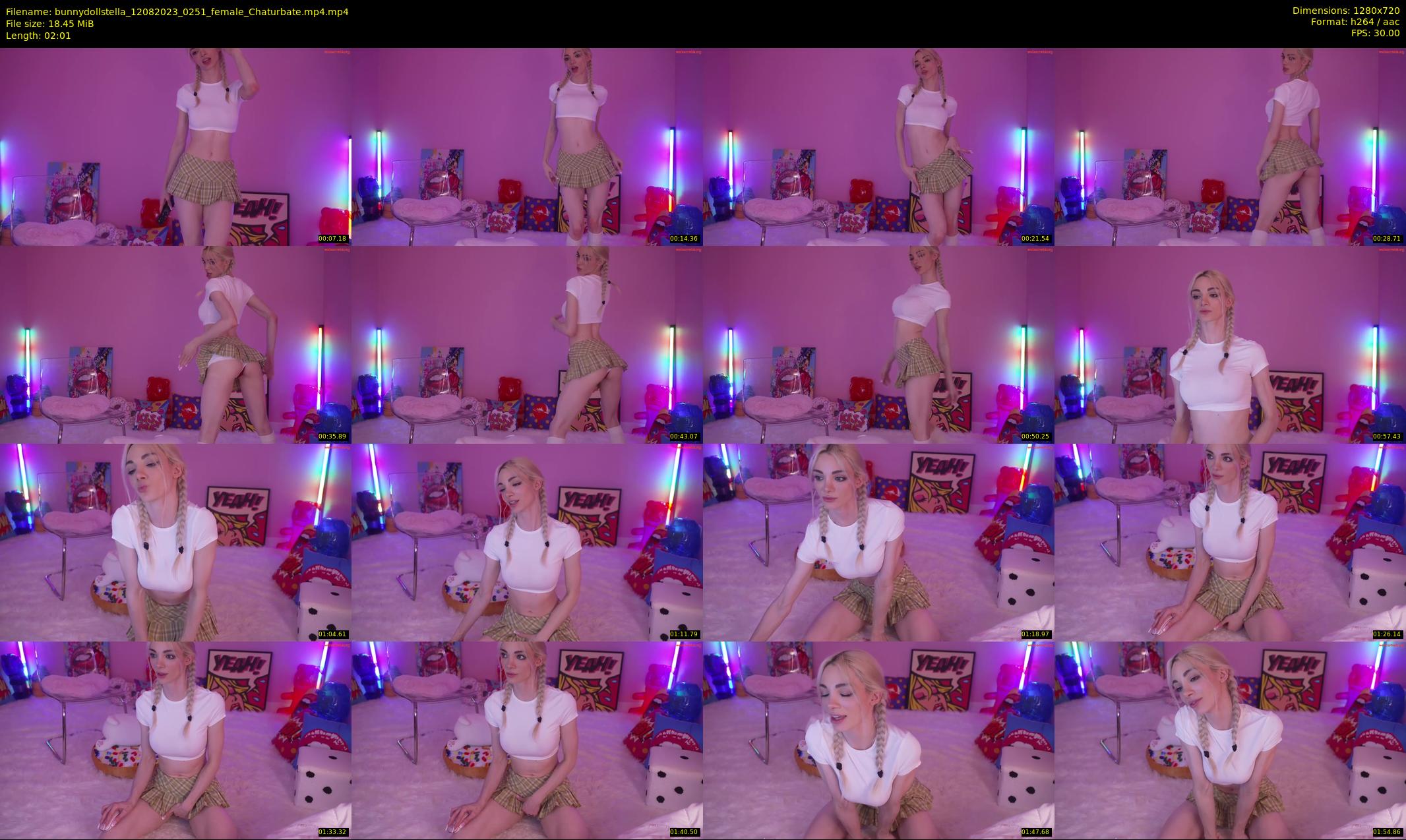bunnydollstella — 3 minute Chaturbate female cam show recording, 720p, Aug 12, 2023