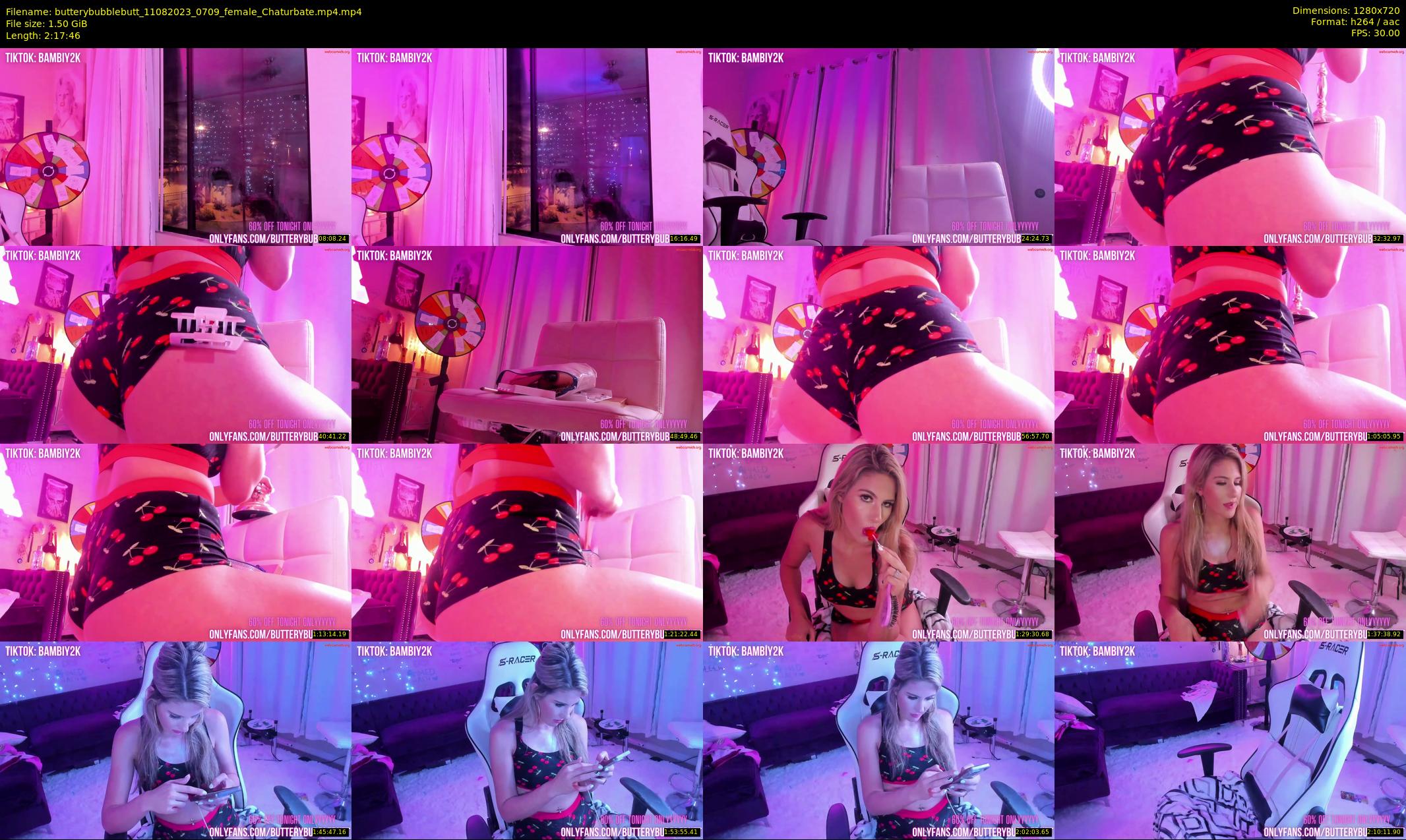 butterybubblebutt — 138 minute Chaturbate couple cam show recording, 720p, Aug 11, 2023