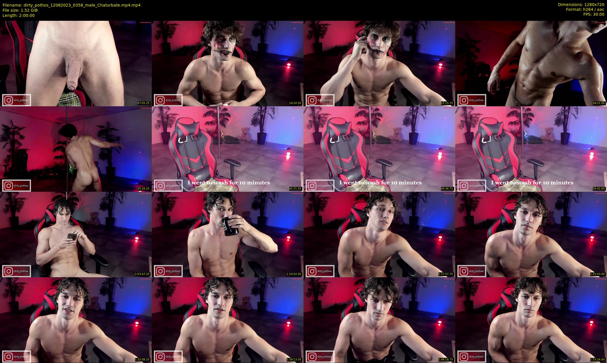 dirty_pothos — 120 minute Chaturbate male cam show recording, 720p, Aug 12, 2023