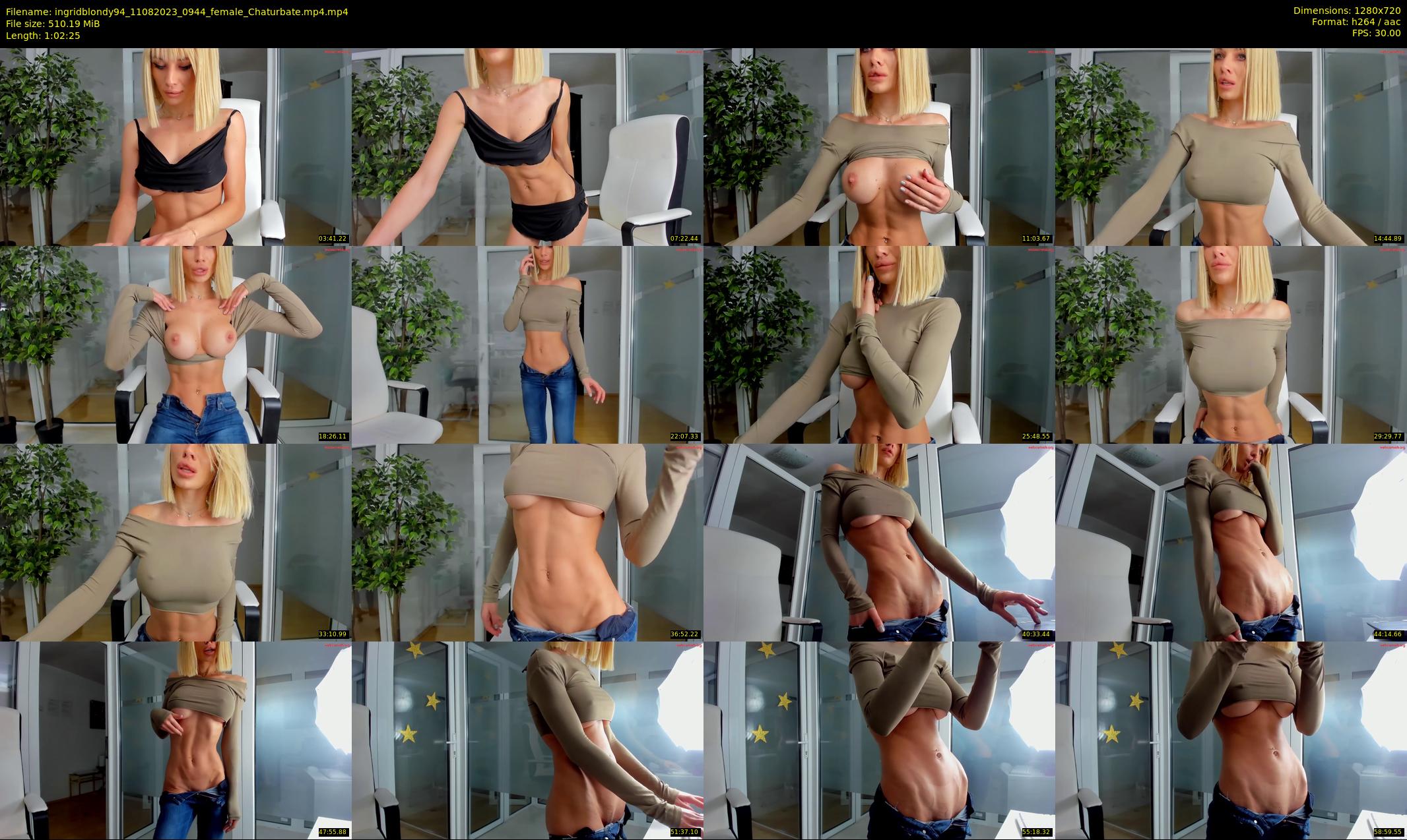 ingridblondy94 — 63 minute Chaturbate female cam show recording, 720p, Aug 11, 2023