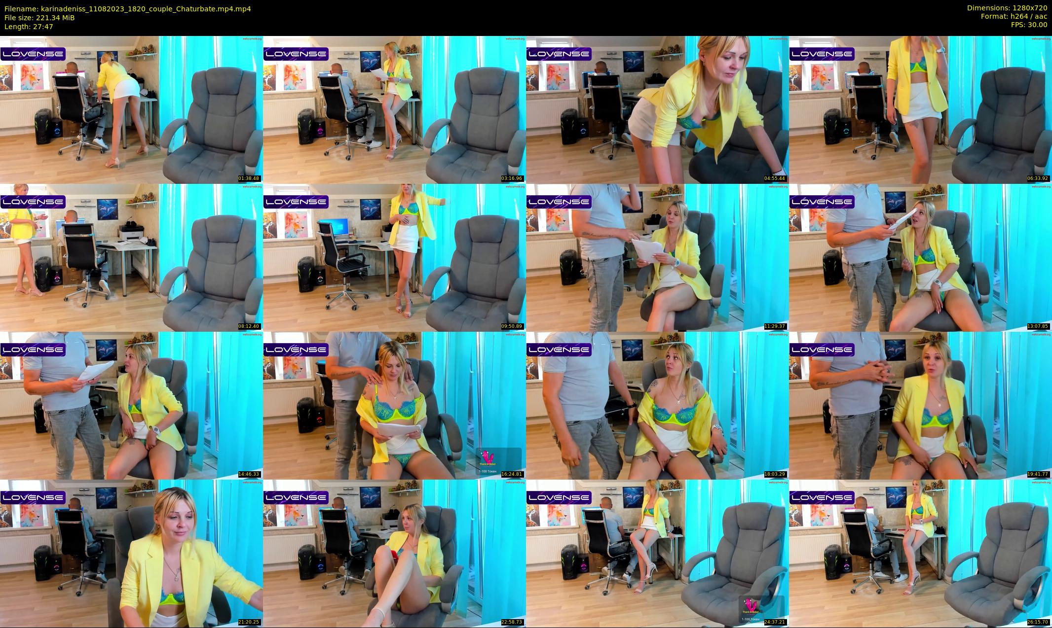 karinadeniss — 28 minute Chaturbate couple cam show recording, 720p, Aug 11, 2023