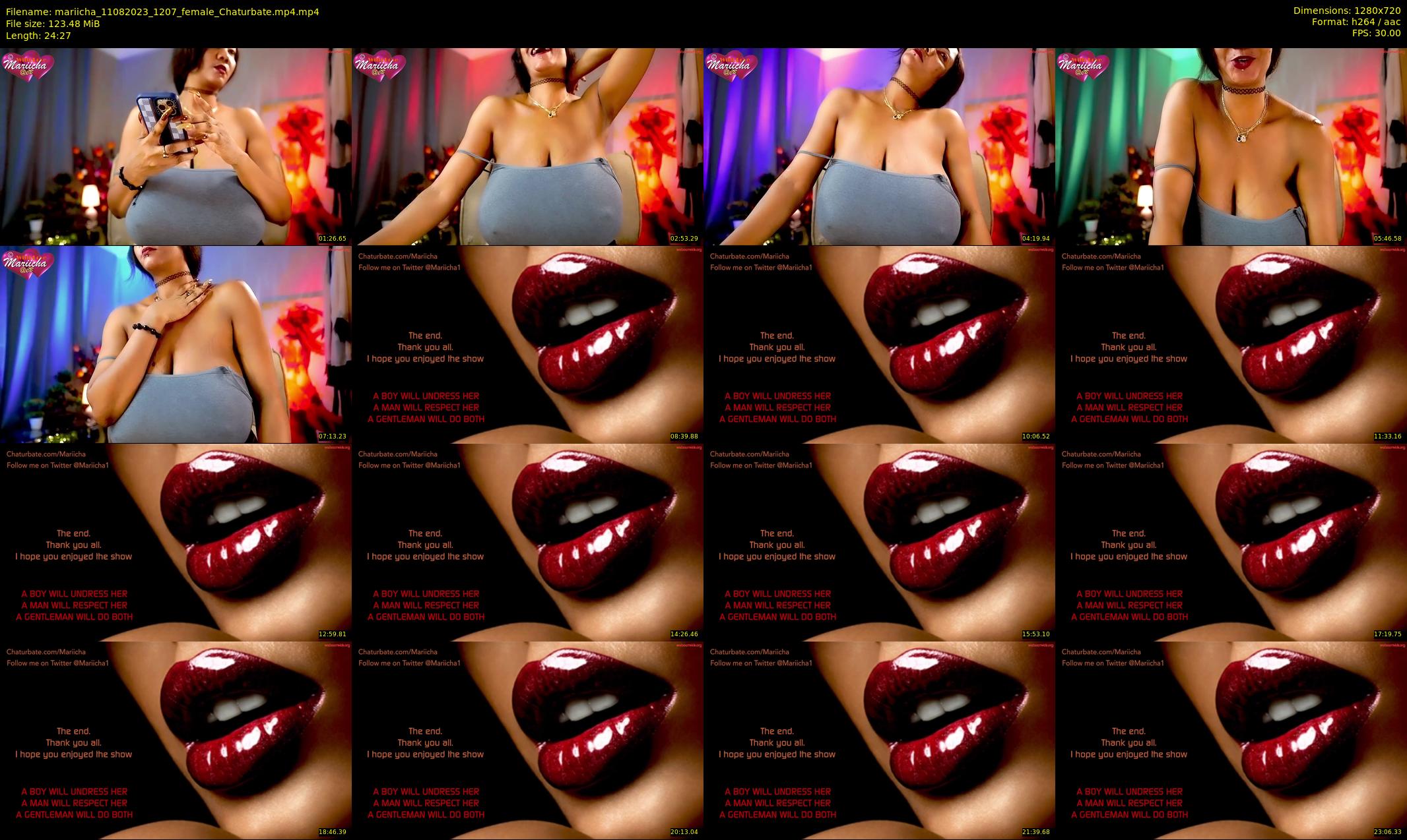 mariicha — 25 minute Chaturbate female cam show recording, 720p, Aug 11, 2023