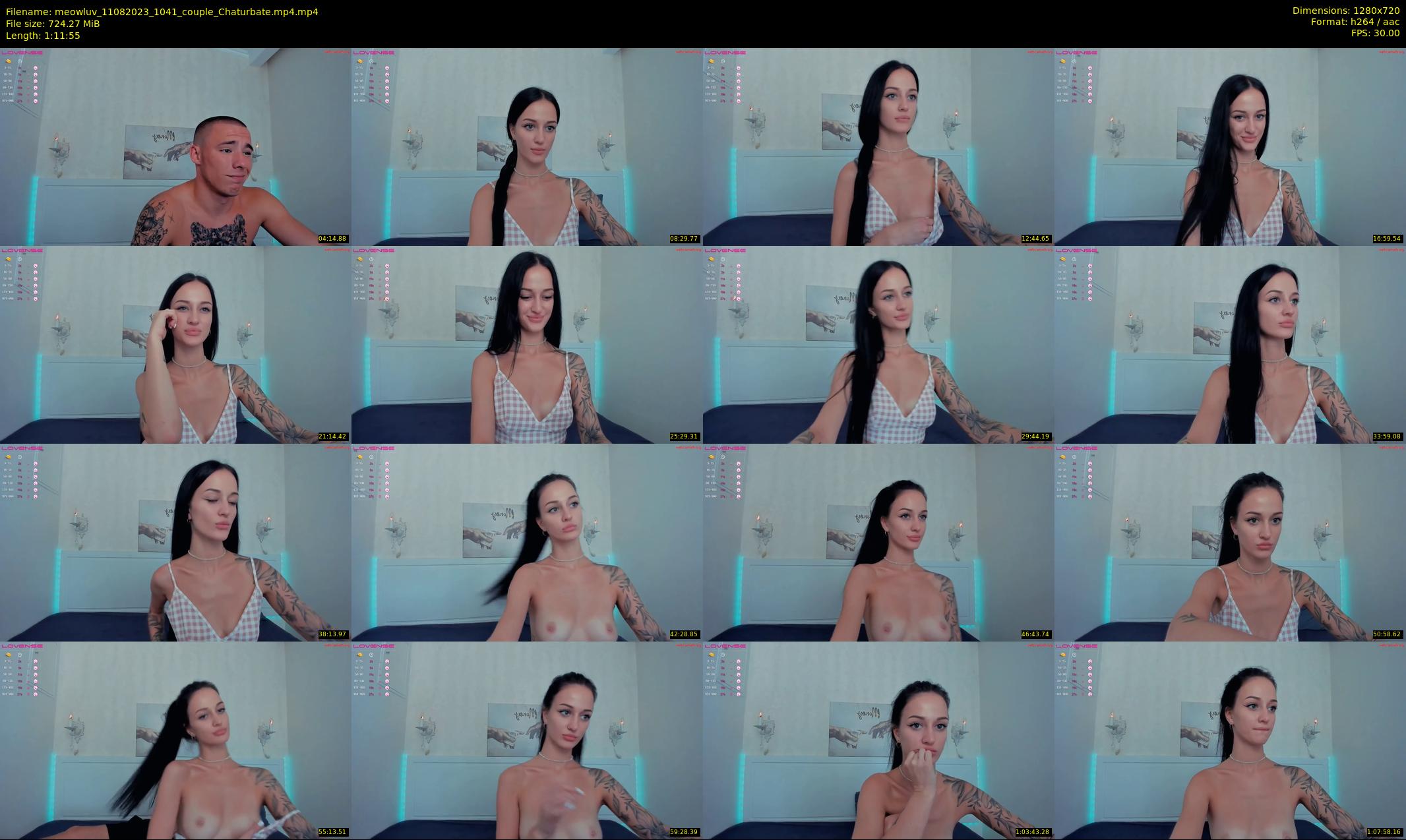 meowluv — 72 minute Chaturbate couple cam show recording, 720p, Aug 11, 2023
