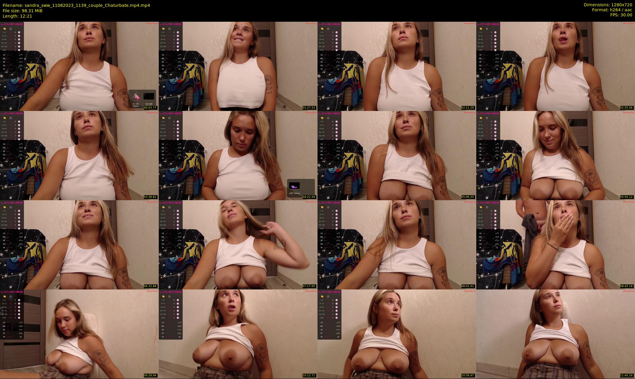 sandra_sww — 13 minute Chaturbate couple cam show recording, 720p, Aug 11, 2023