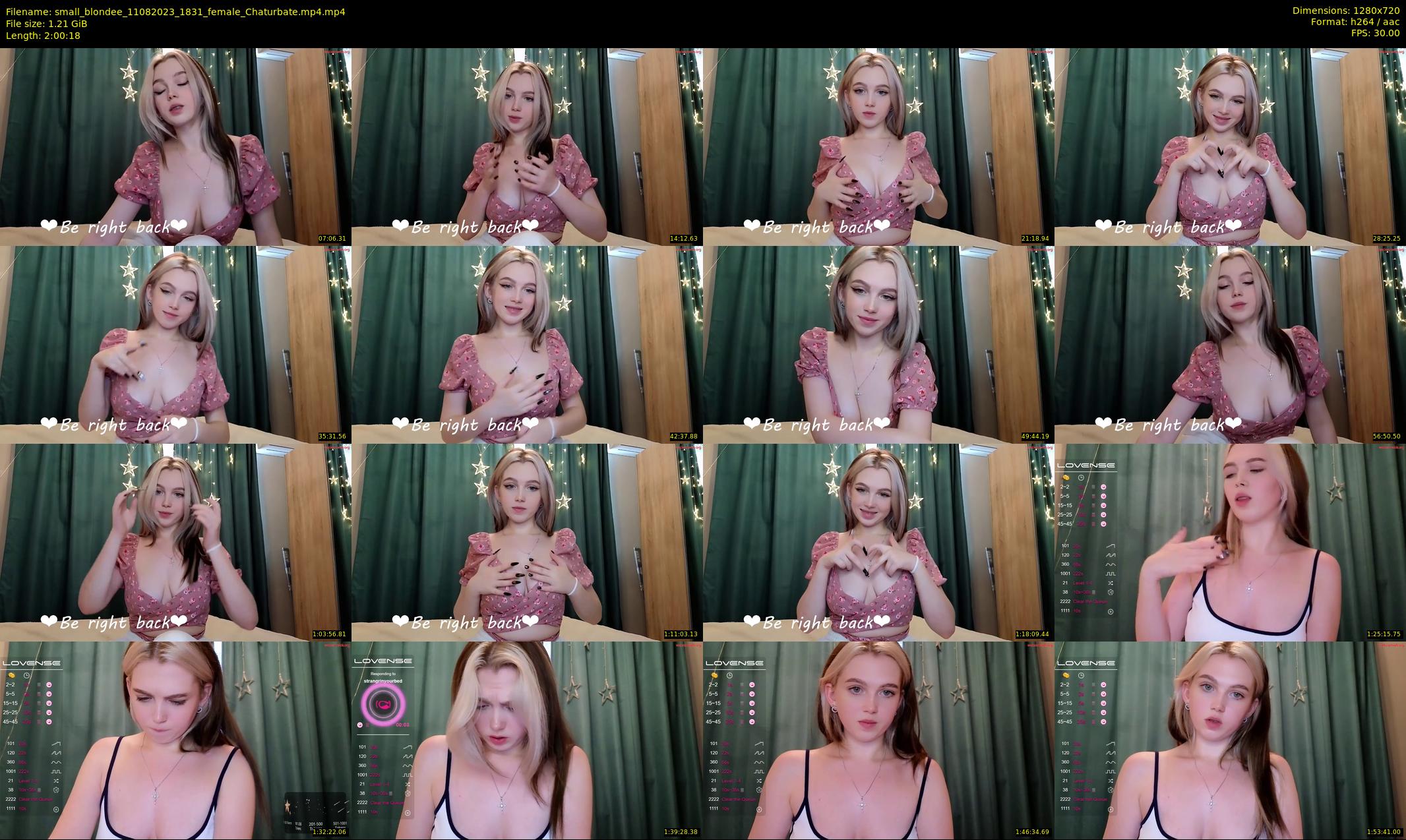 small_blondee — 121 minute Chaturbate female cam show recording, 720p, Aug 11, 2023