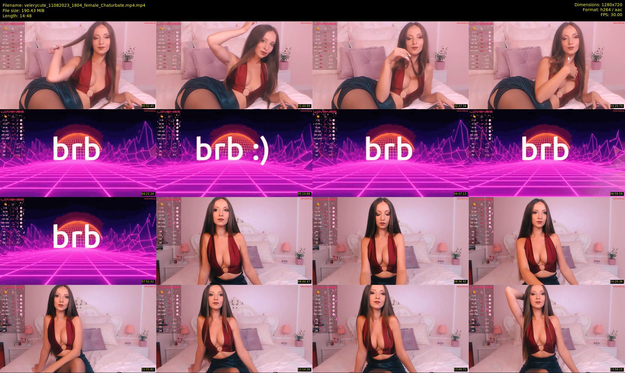 velerycute — 15 minute Chaturbate female cam show recording, 720p, Aug 11, 2023