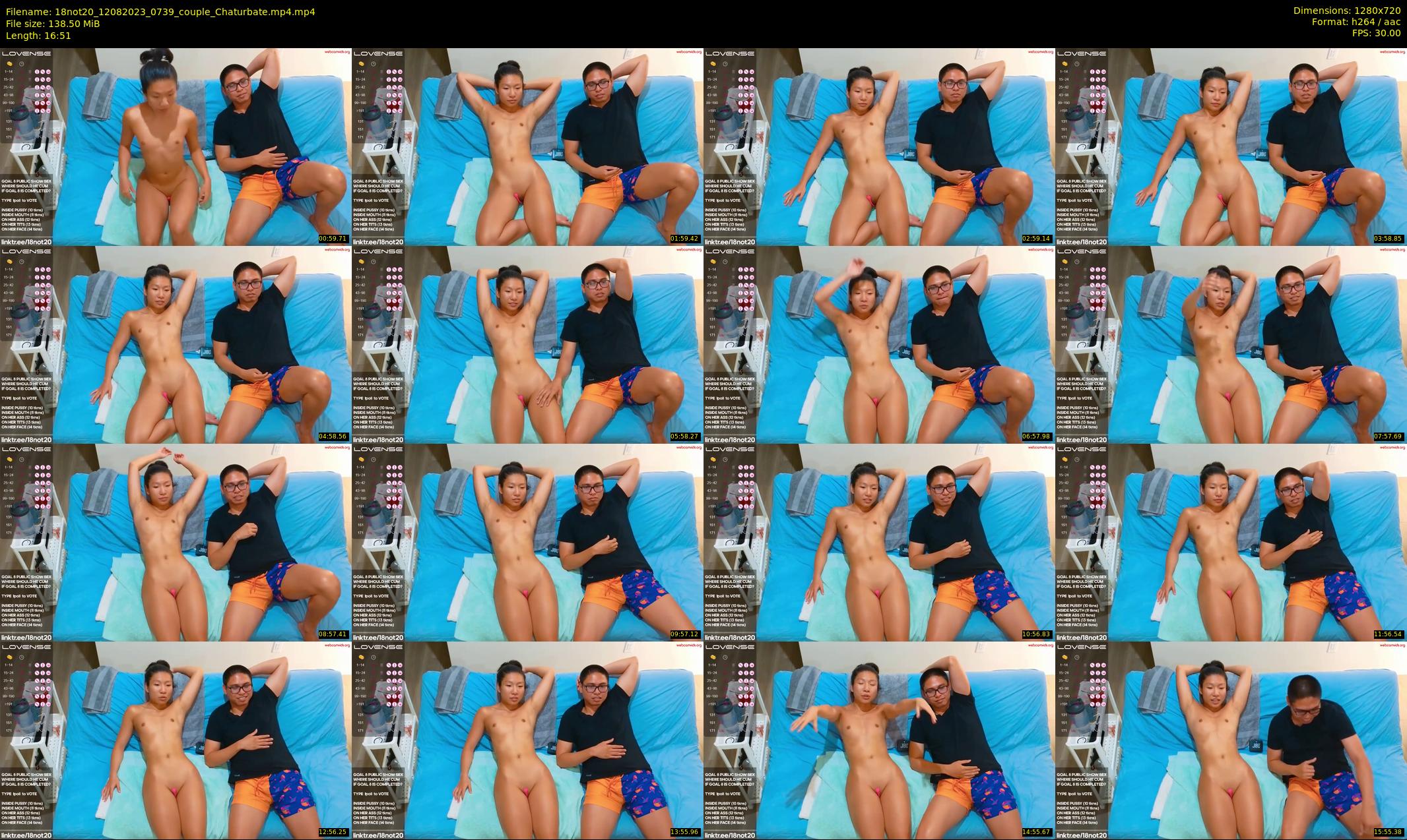 18not20 — 17 minute Chaturbate couple cam show recording, 720p, Aug 12, 2023