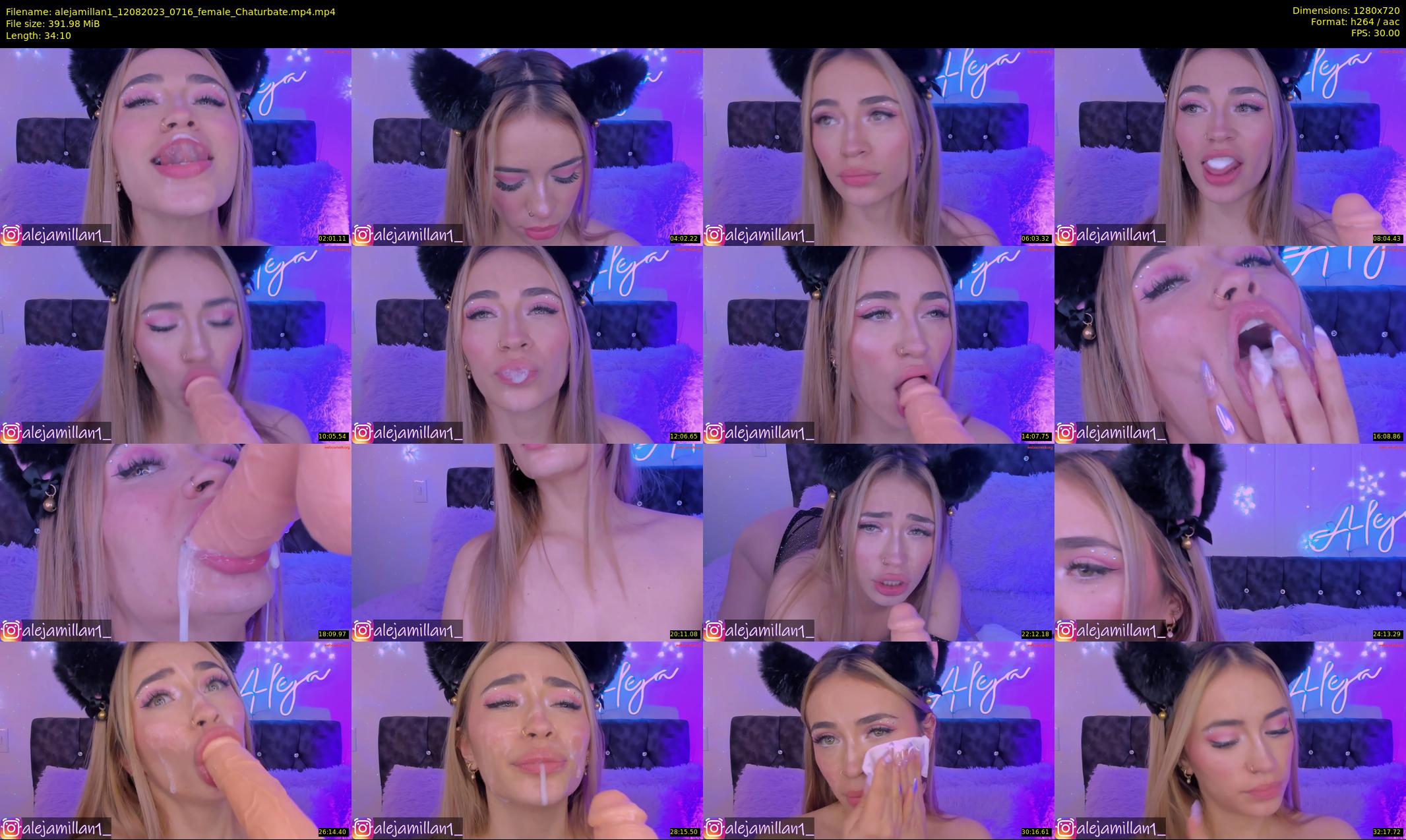 alejamillan1 — 35 minute Chaturbate female cam show recording, 720p, Aug 12, 2023