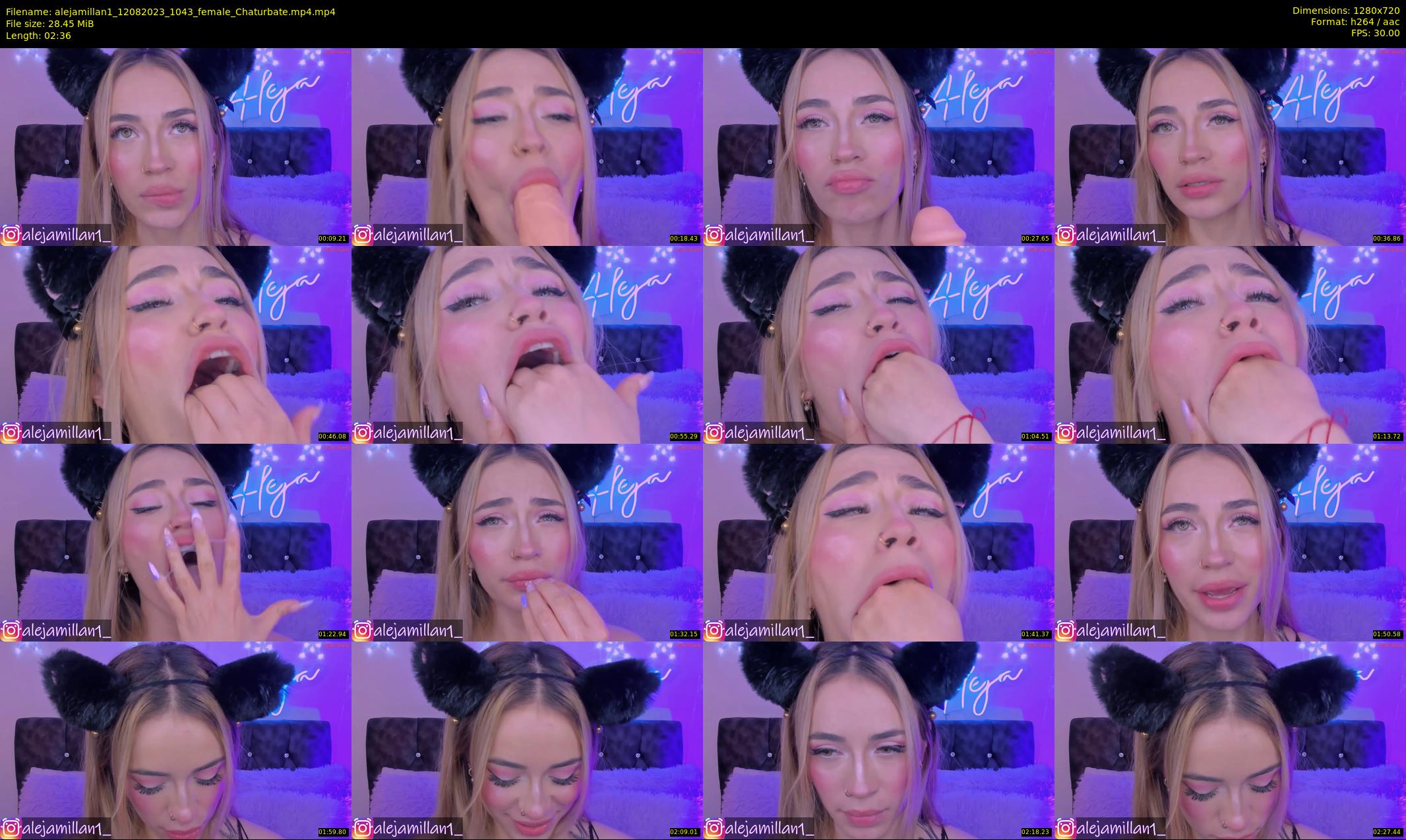 alejamillan1 — 3 minute Chaturbate female cam show recording, 720p, Aug 12, 2023