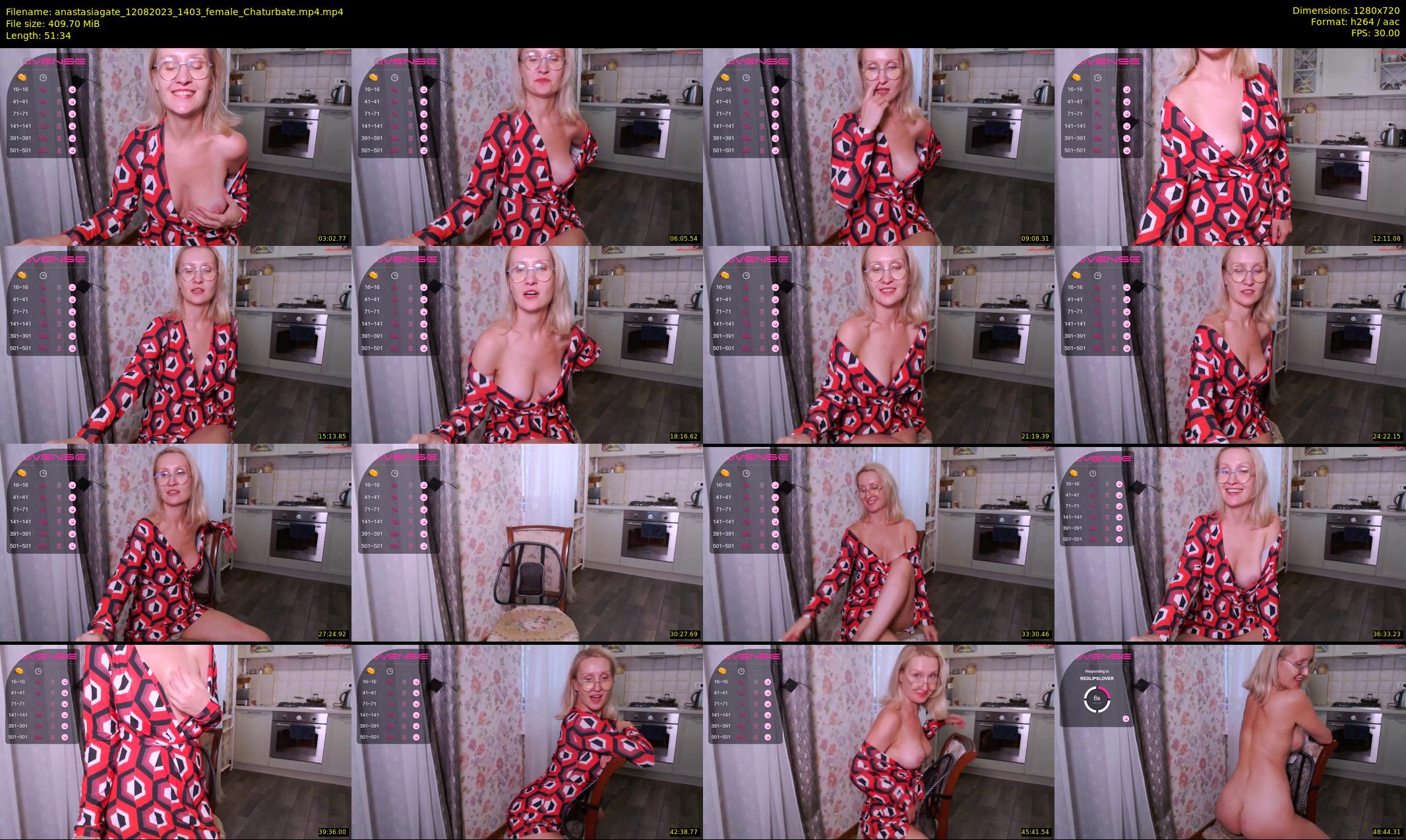 anastasiagate — 52 minute Chaturbate female cam show recording, 720p, Aug 12, 2023