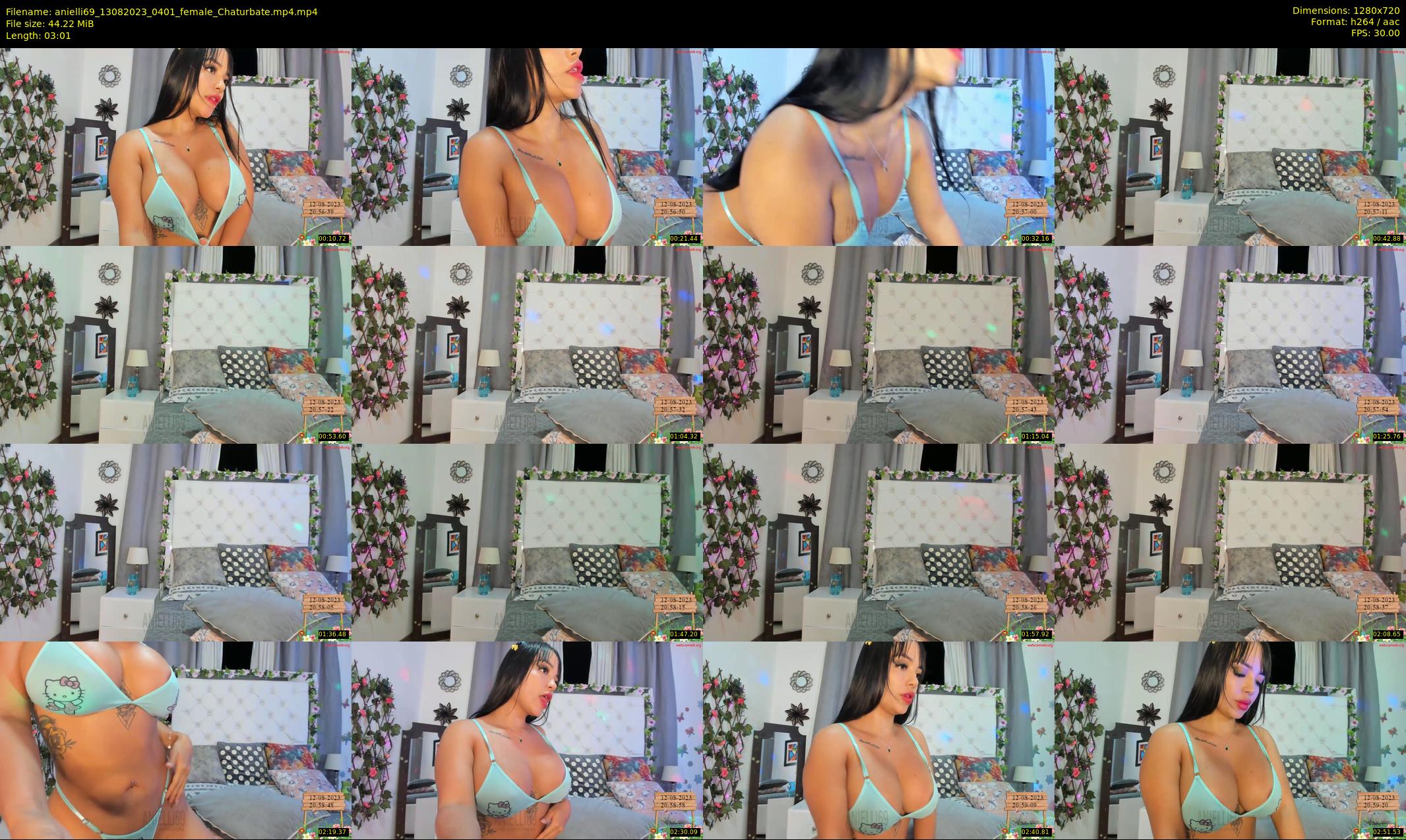 anielli69 — 4 minute Chaturbate female cam show recording, 720p, Aug 13, 2023