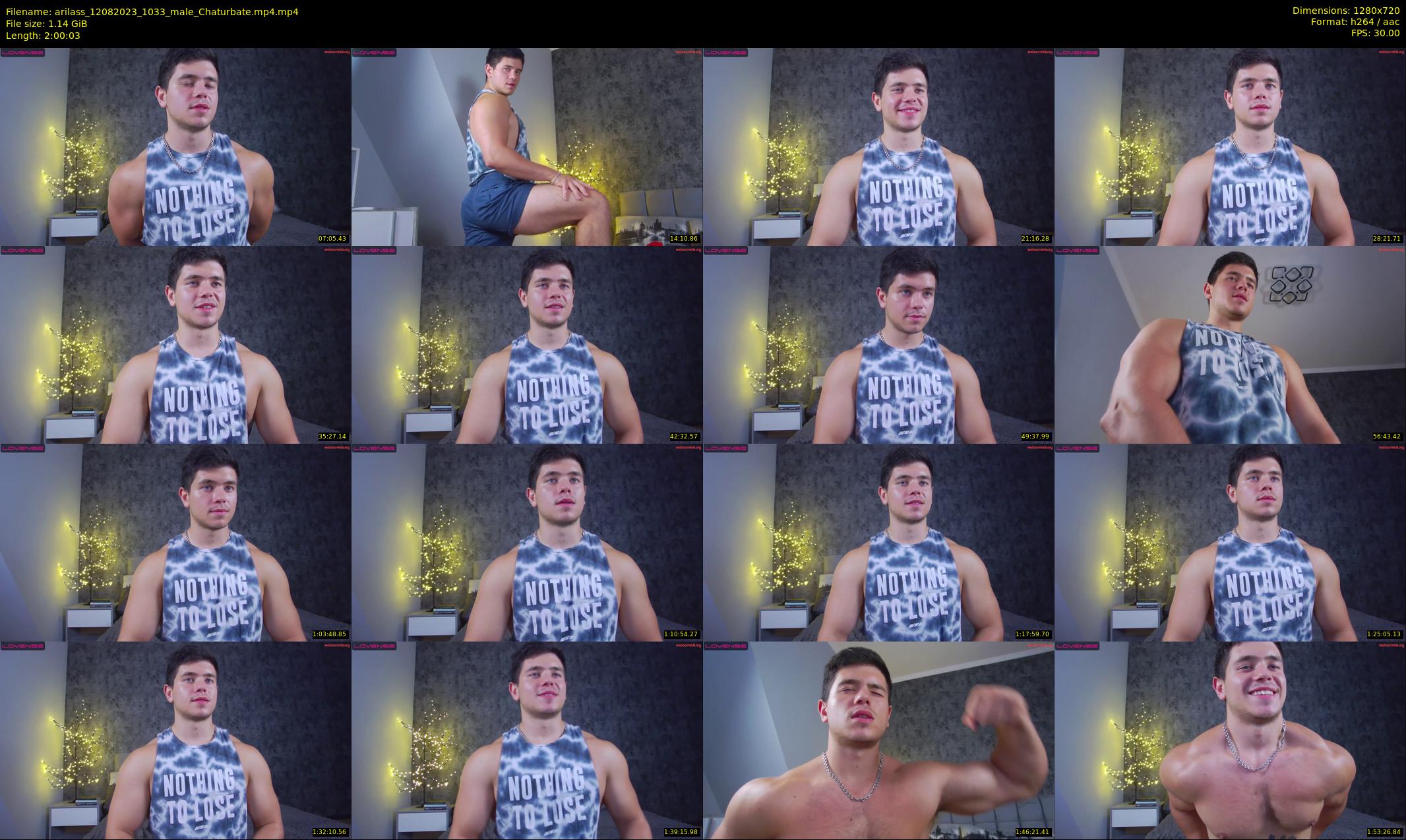 arilass — 121 minute Chaturbate male cam show recording, 720p, Aug 12, 2023