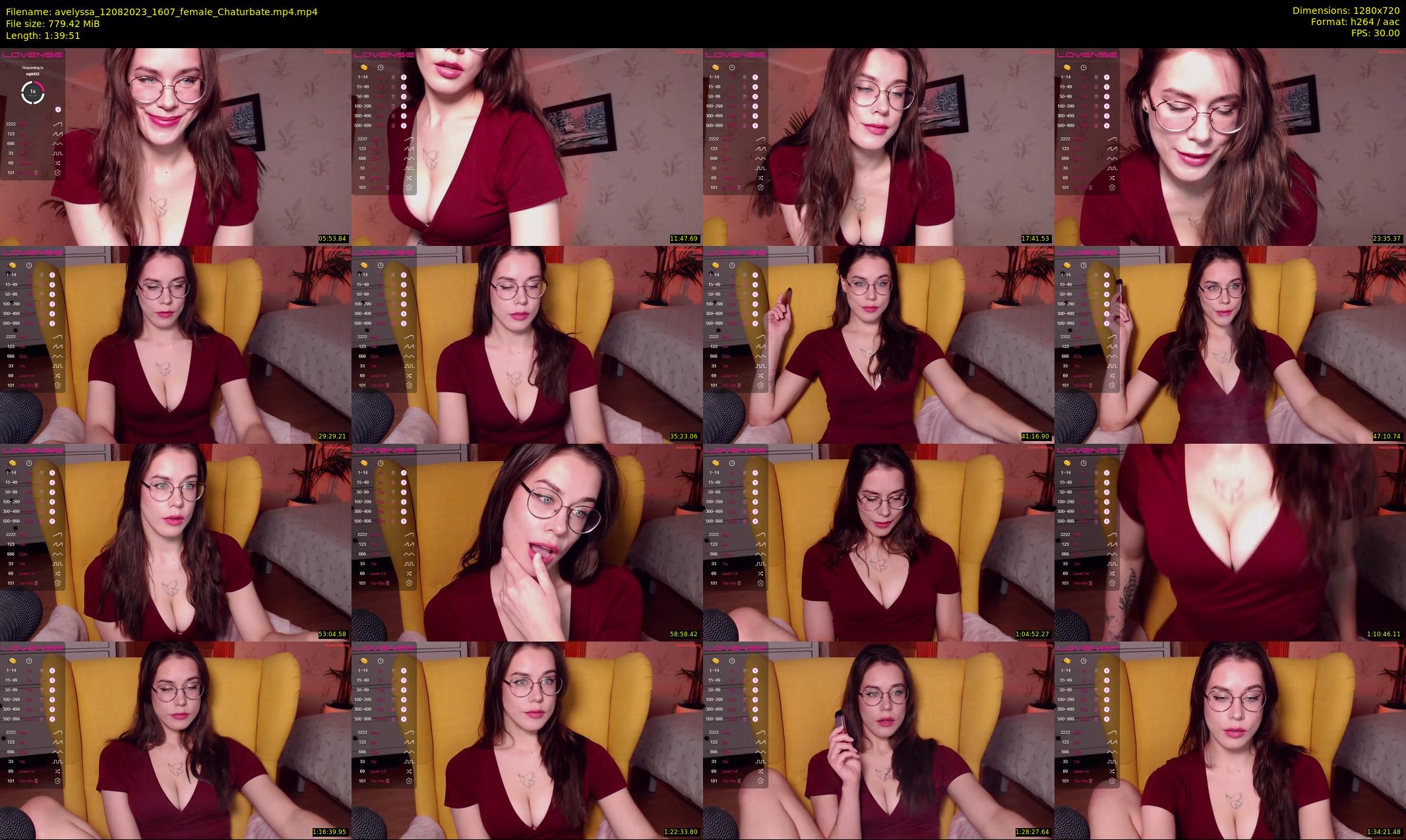 avelyssa — 100 minute Chaturbate female cam show recording, 720p, Aug 12, 2023