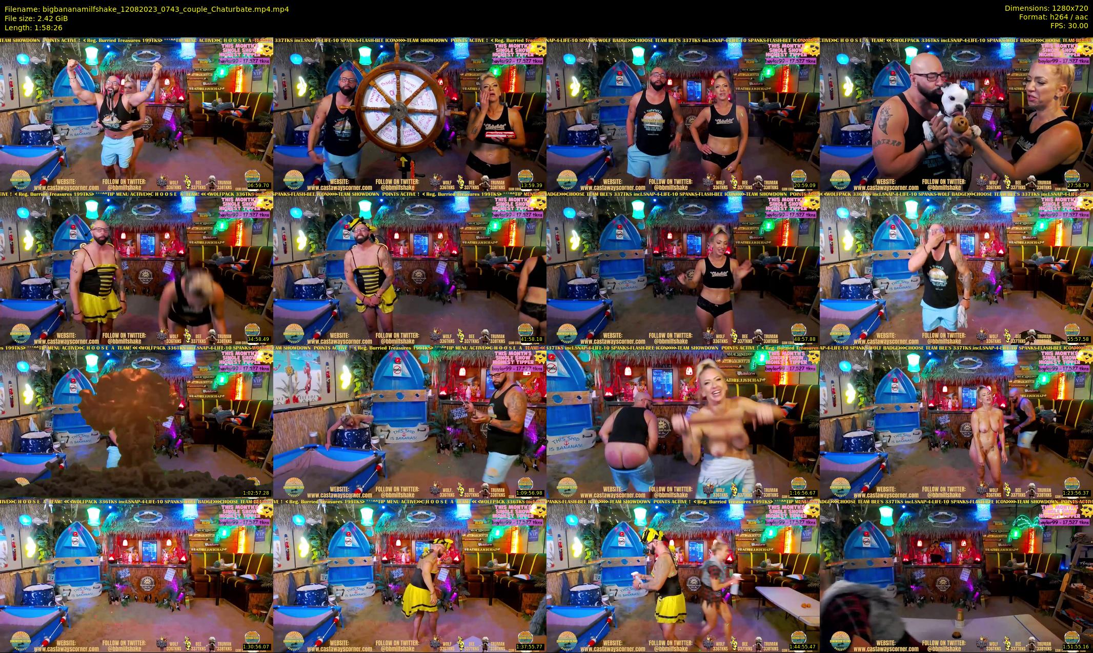 bigbananamilfshake — 119 minute Chaturbate couple cam show recording, 720p, Aug 12, 2023