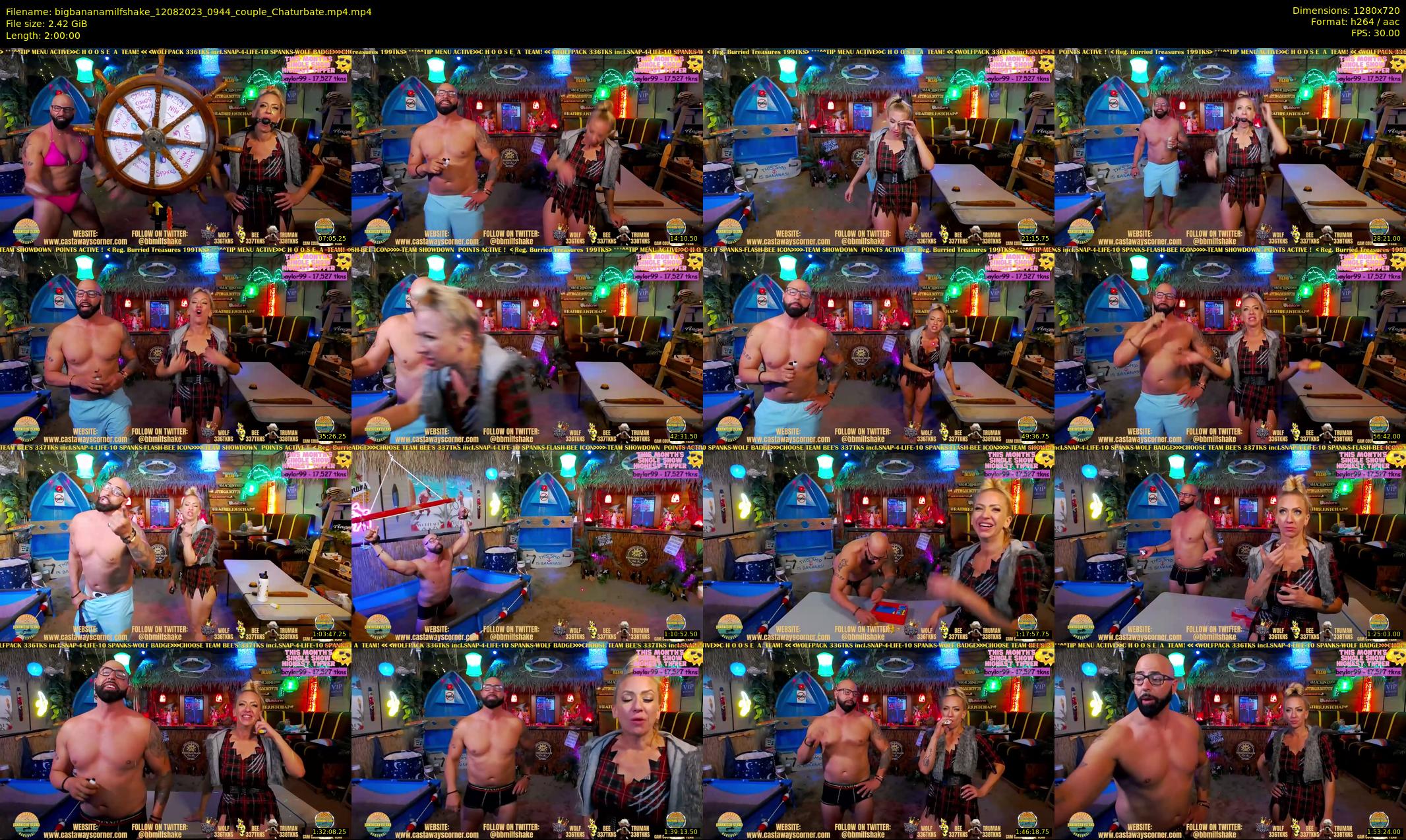 bigbananamilfshake — 120 minute Chaturbate couple cam show recording, 720p, Aug 12, 2023