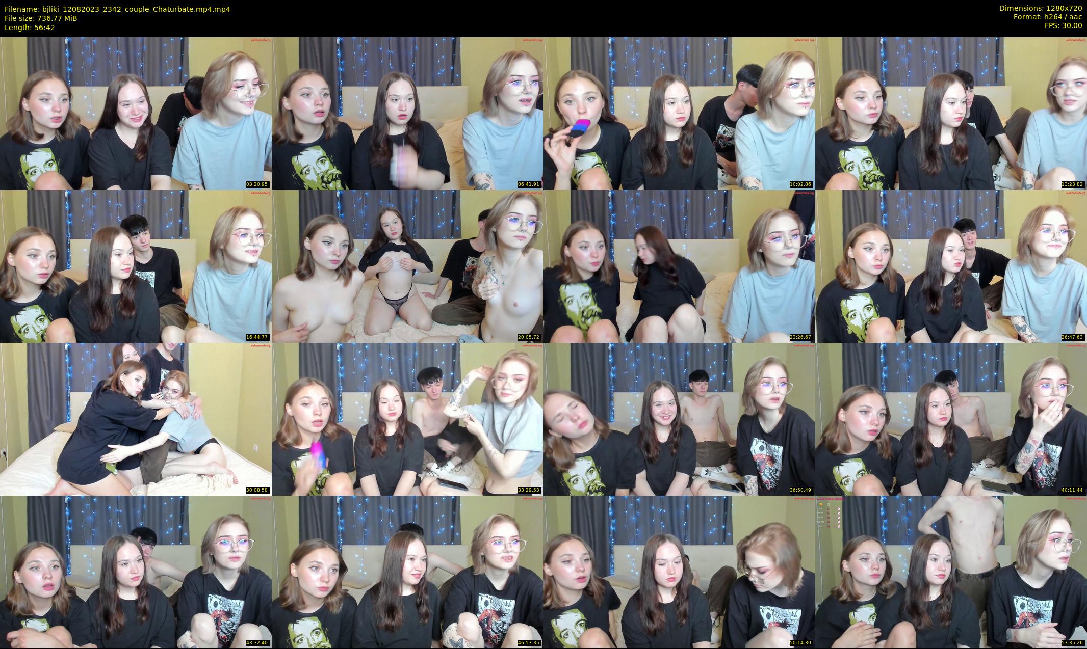 bjliki — 57 minute Chaturbate couple cam show recording, 720p, Aug 12, 2023